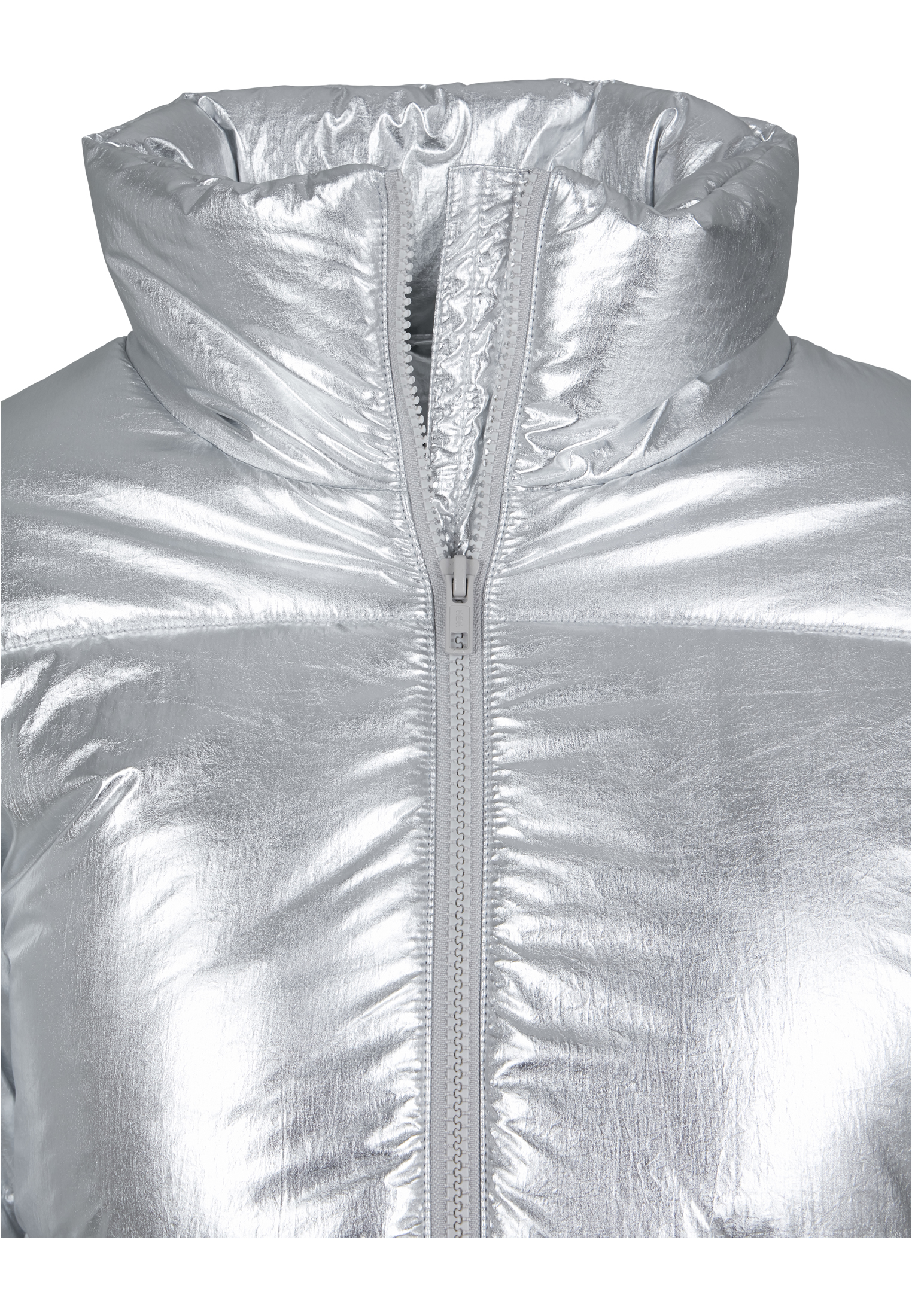 Ladies Metalic Puffer Jacket silver 3XL - variant image 10