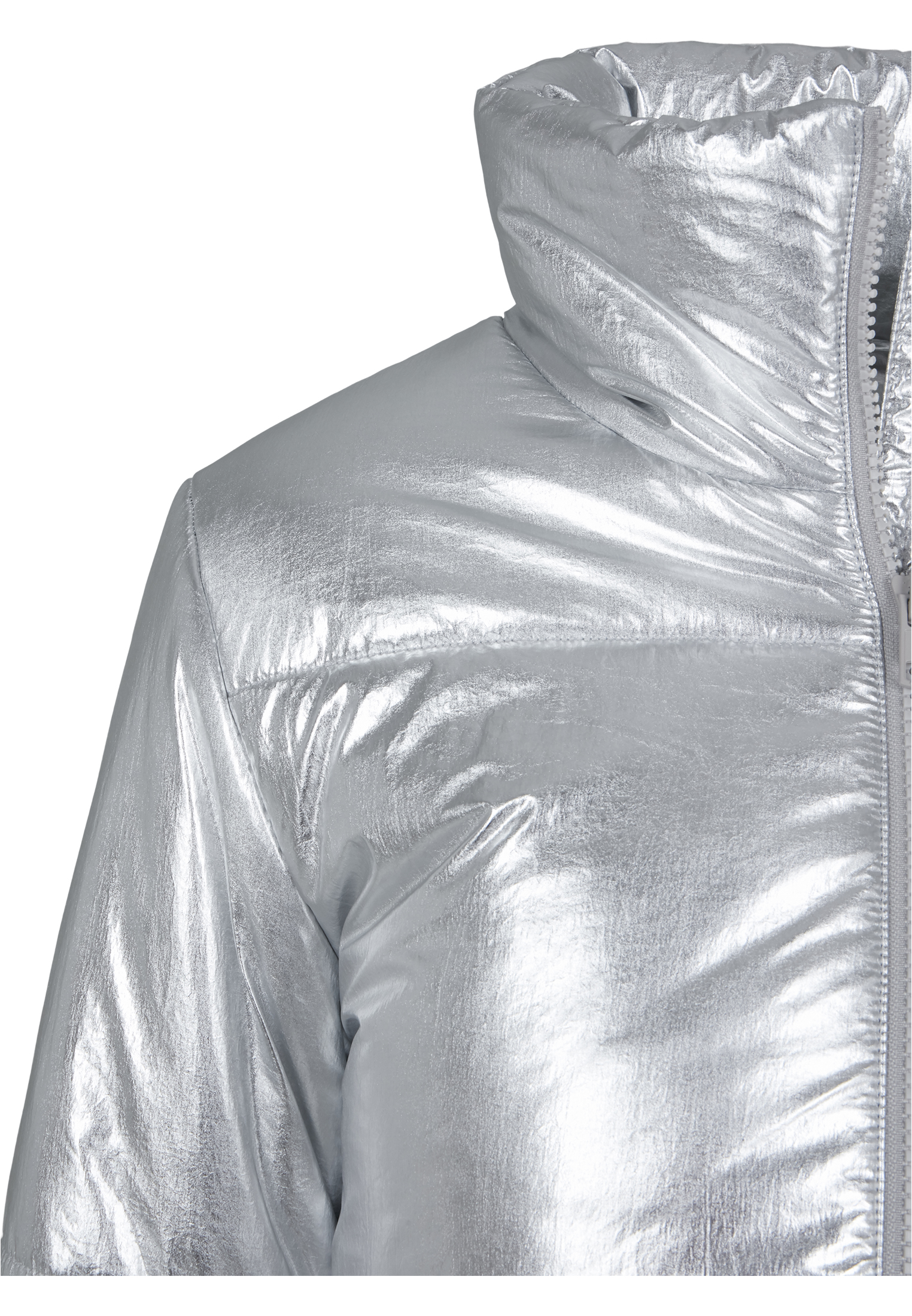 Ladies Metalic Puffer Jacket silver 3XL - variant image 11