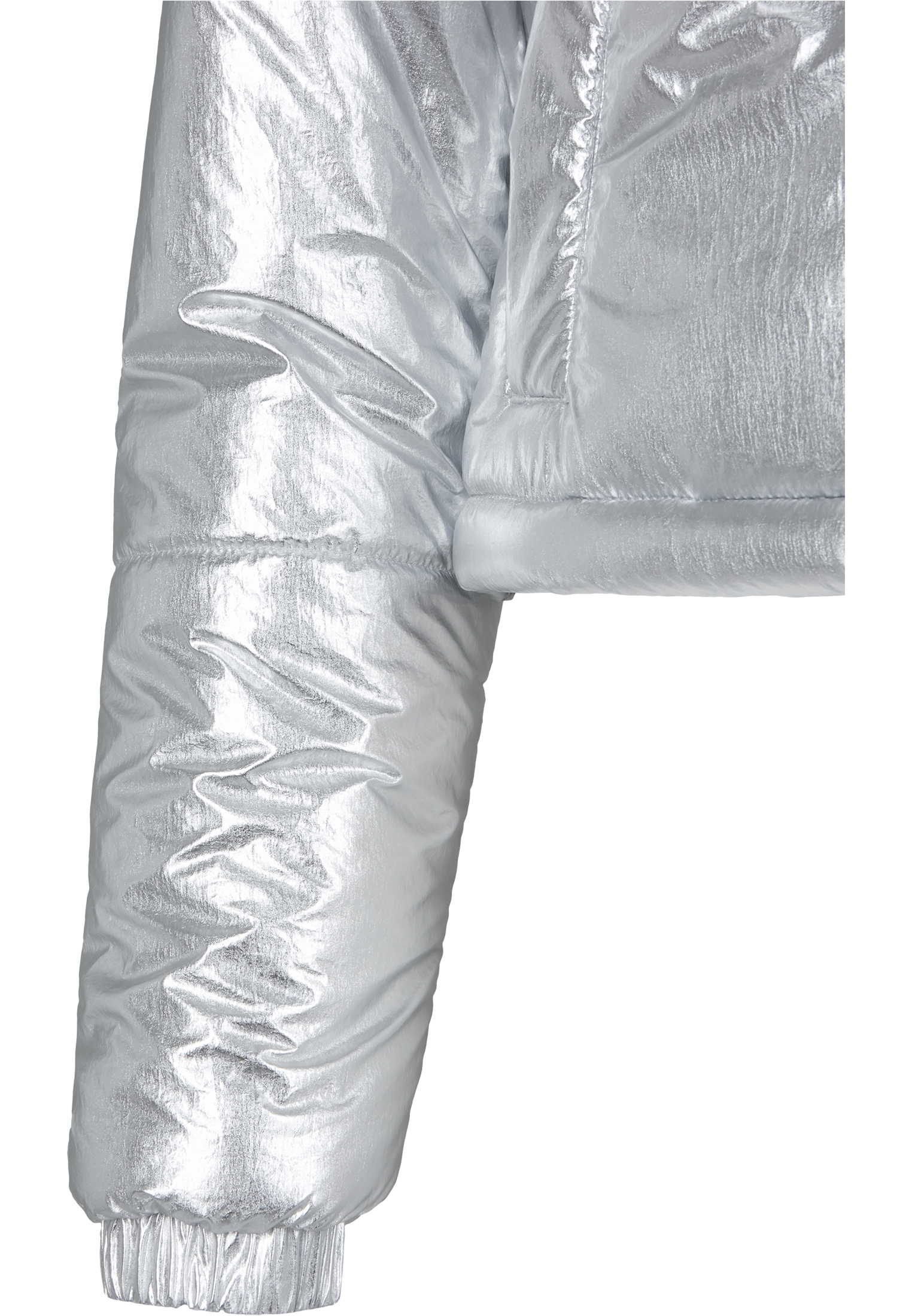 Ladies Metalic Puffer Jacket silver 3XL - variant image 8