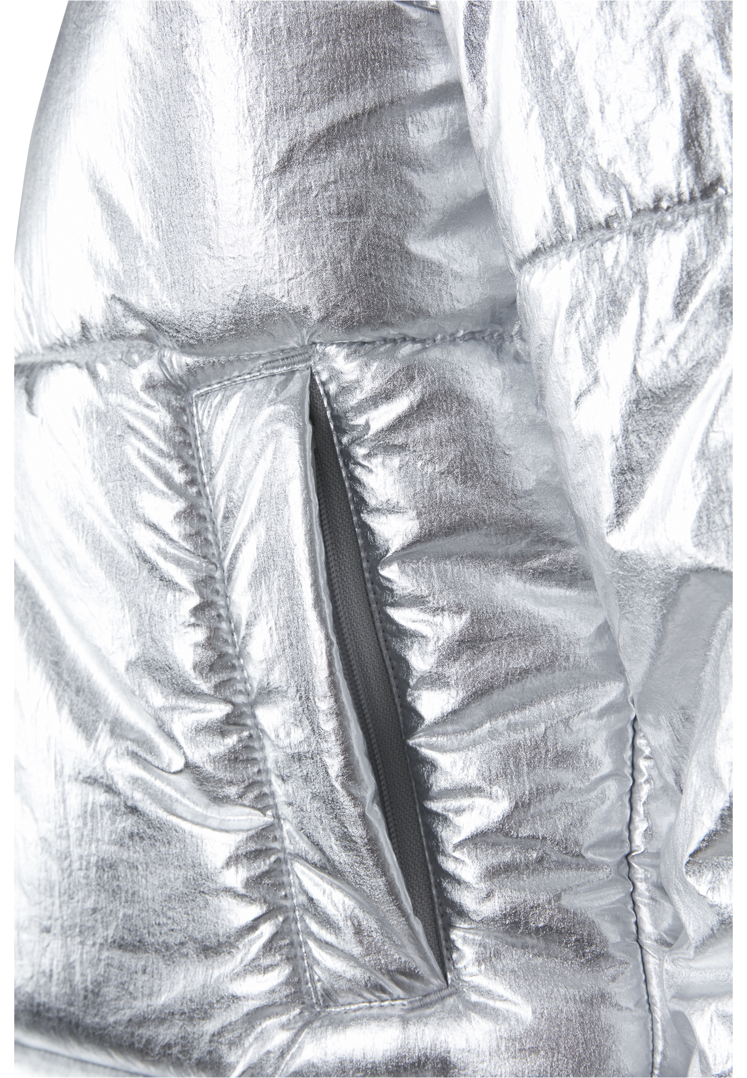 Ladies Metalic Puffer Jacket silver 3XL - variant image 9