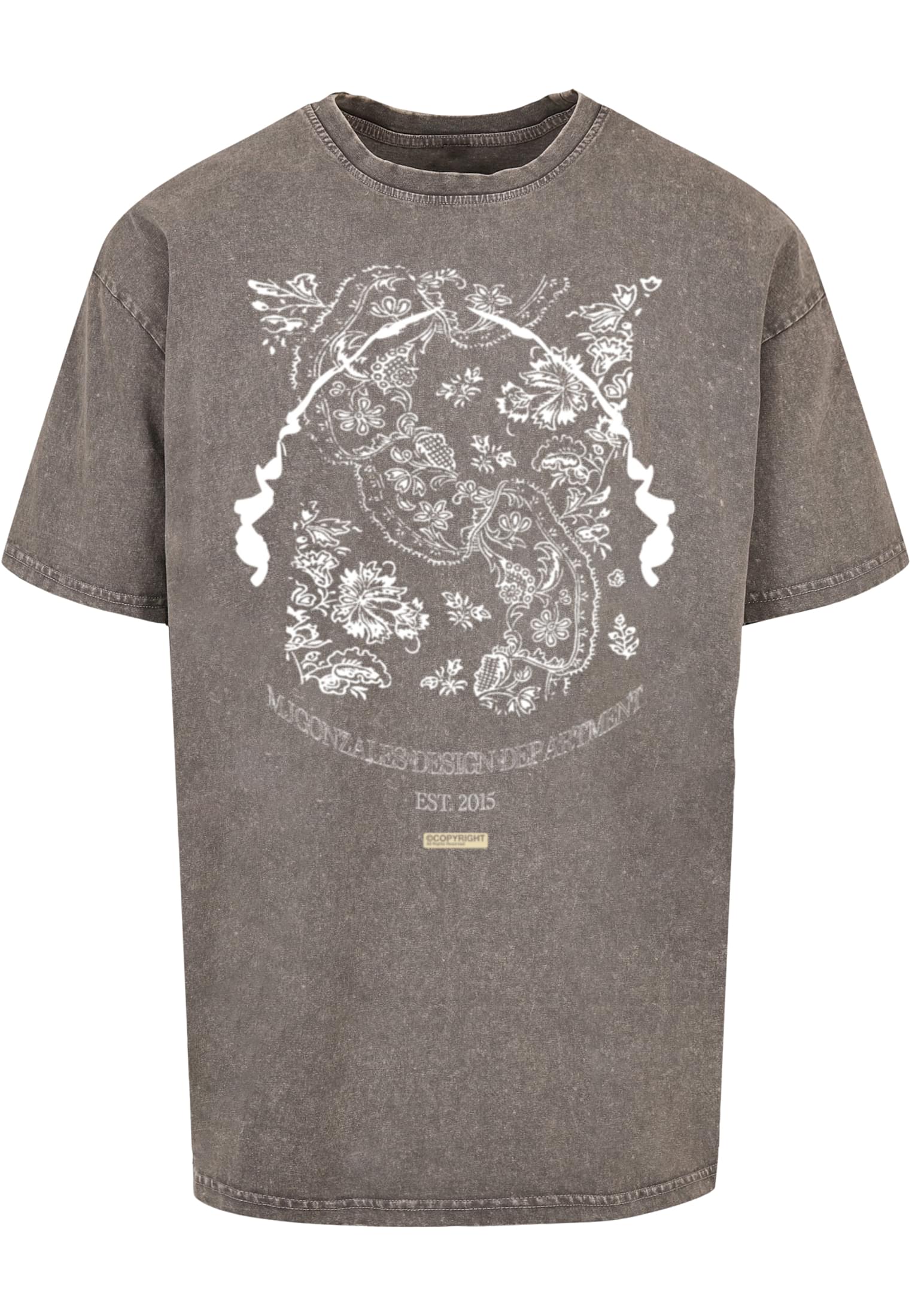 Ladies Paisley x Acid Washed Heavy Oversize Tee asphalt 3XL - variant image 4
