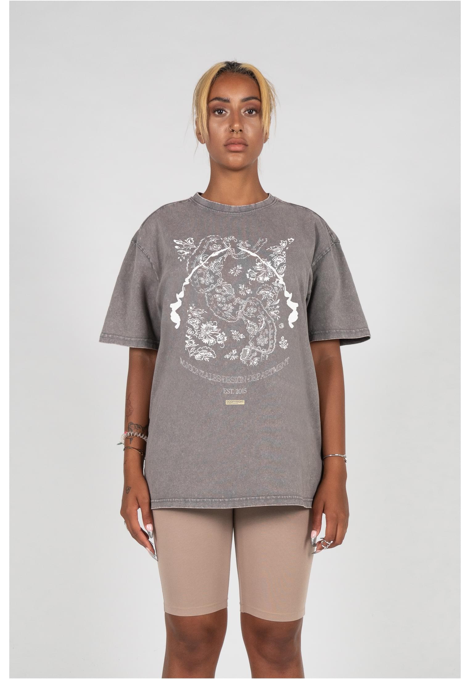 Ladies Paisley x Acid Washed Heavy Oversize Tee asphalt 3XL - alternate variant 1