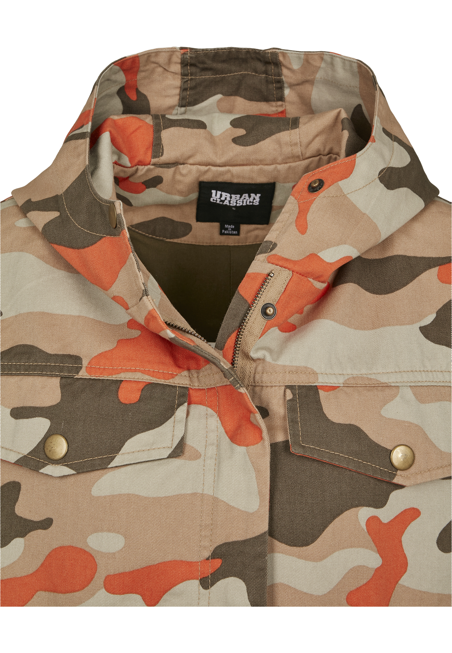 Ladies Oversized Camo Parka Jacket brick camo L - variant image 7