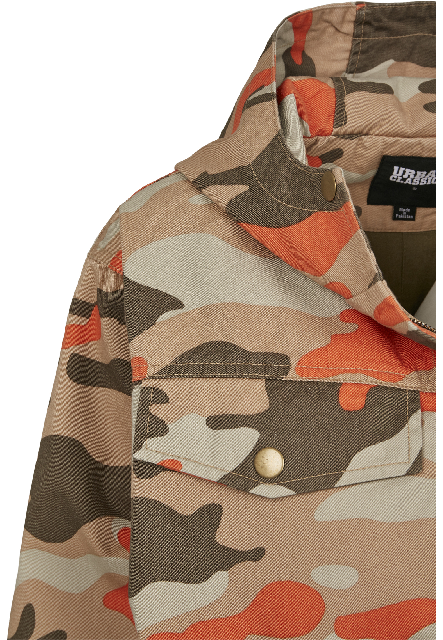Ladies Oversized Camo Parka Jacket brick camo L - variant image 8