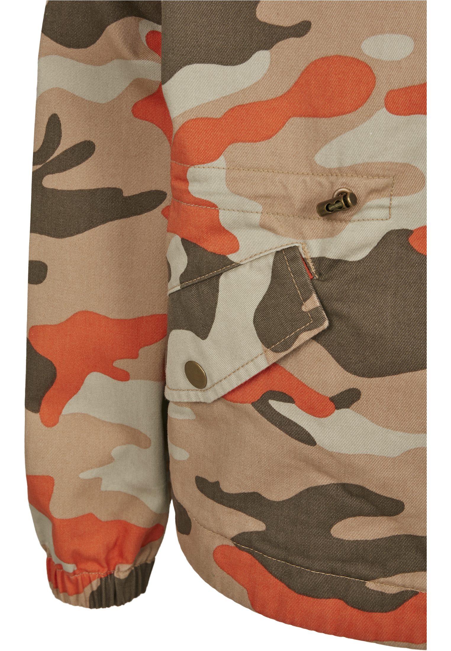 Ladies Oversized Camo Parka Jacket brick camo L - variant image 9