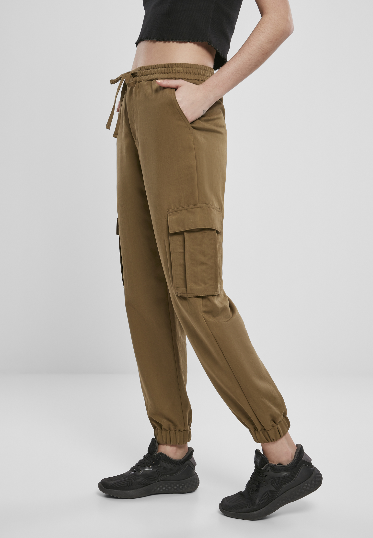 Ladies Viscose Twill Cargo Pants summerolive L - variant image 1