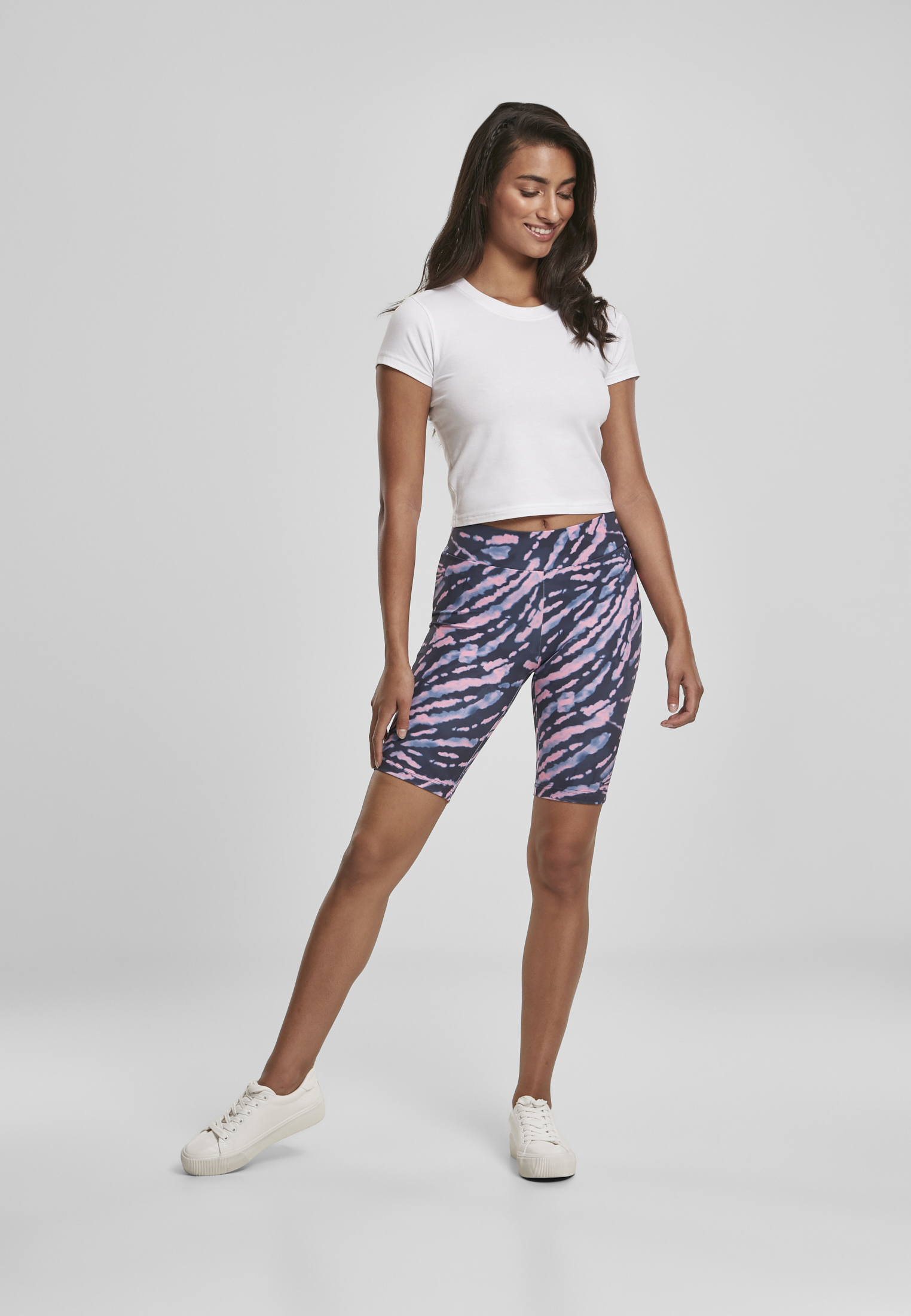 Ladies Tie Dye Cycling Shorts darkshadow/pink L - variant image 4