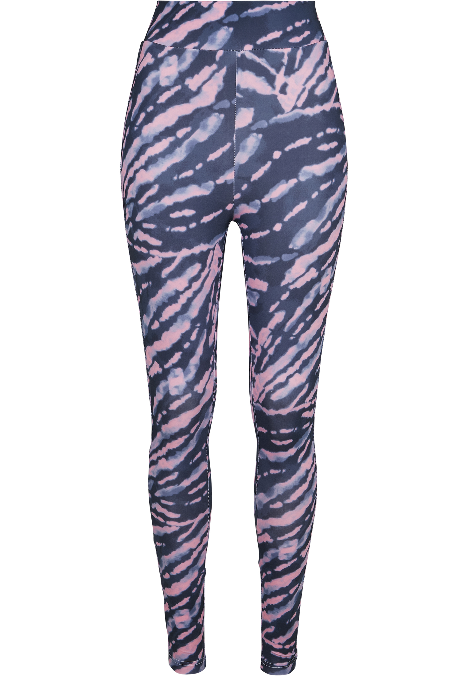 Ladies High Waist Tie Dye Leggings darkshadow/pink L - variant image 5