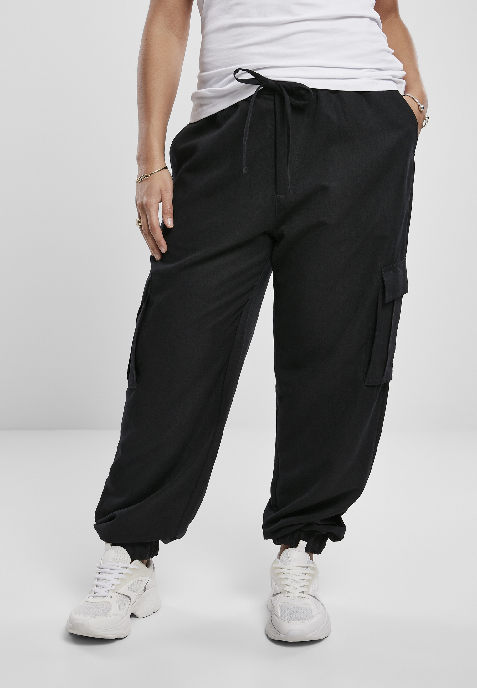 Ladies Viscose Twill Cargo Pants black 3XL - alternate variant 1