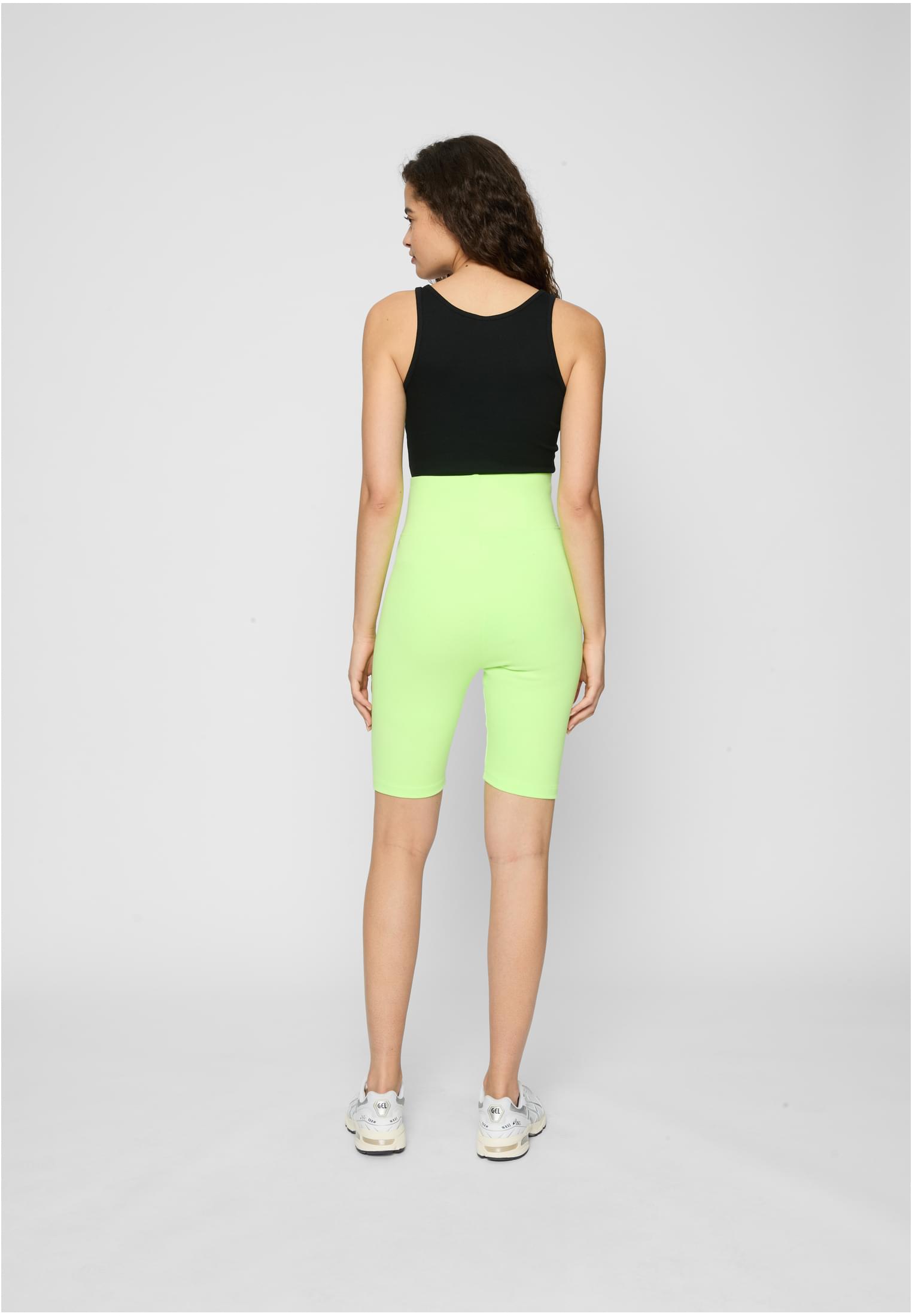 Ladies High Waist Cycle Shorts 2-Pack electriclime/black L - variant image 3