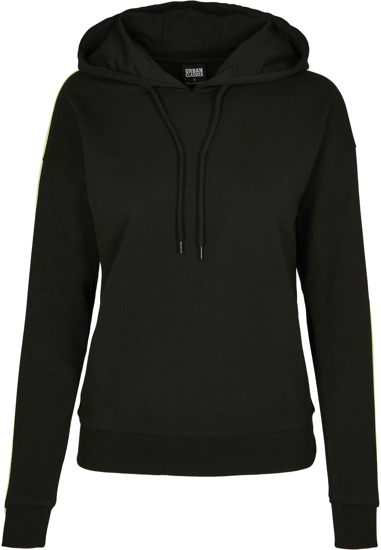 Ladies Neon Shoulder Stripe Hoody black/electriclime L - variant image 5