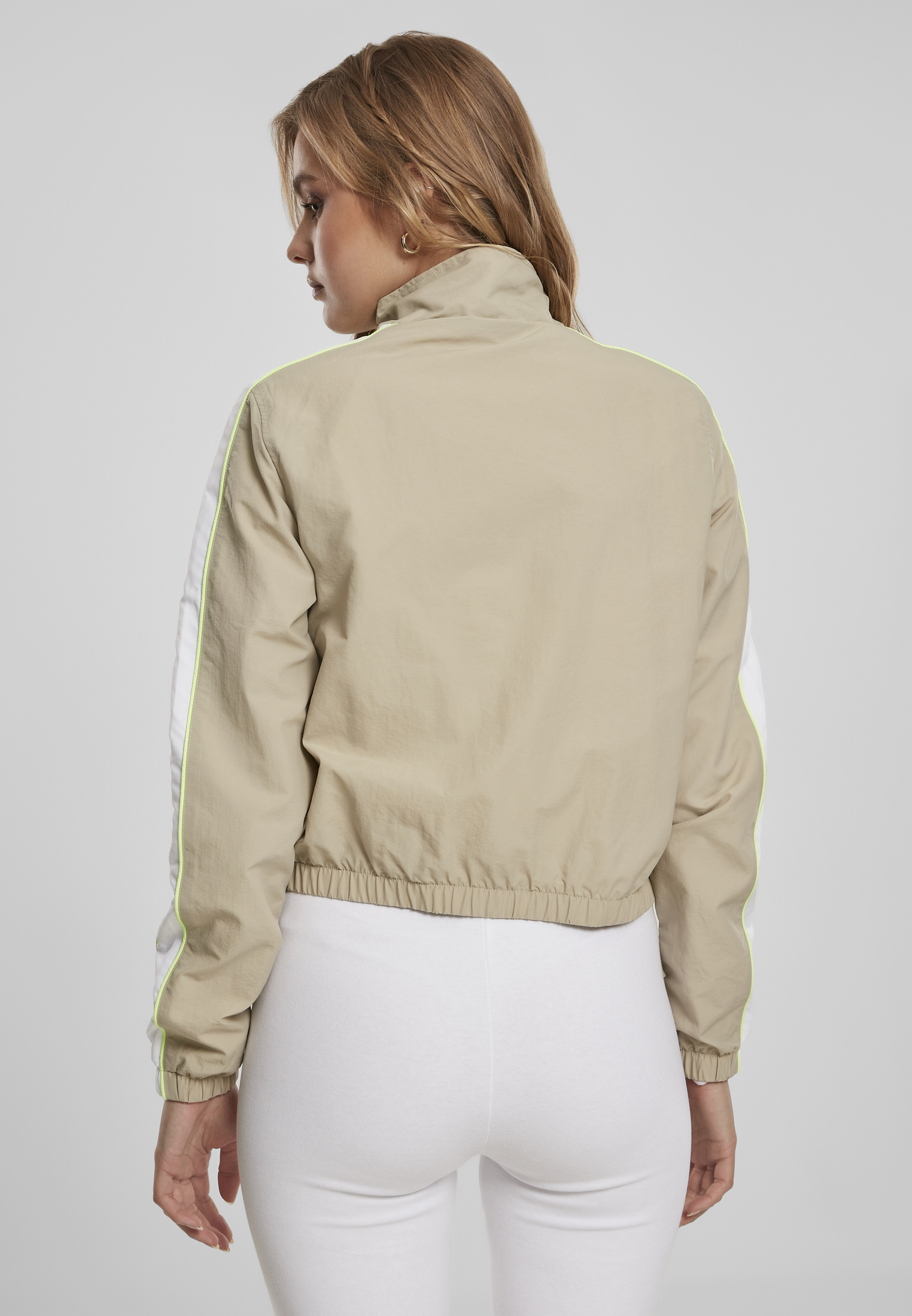 Ladies Short Piped Track Jacket concrete/electriclime L - variant image 2