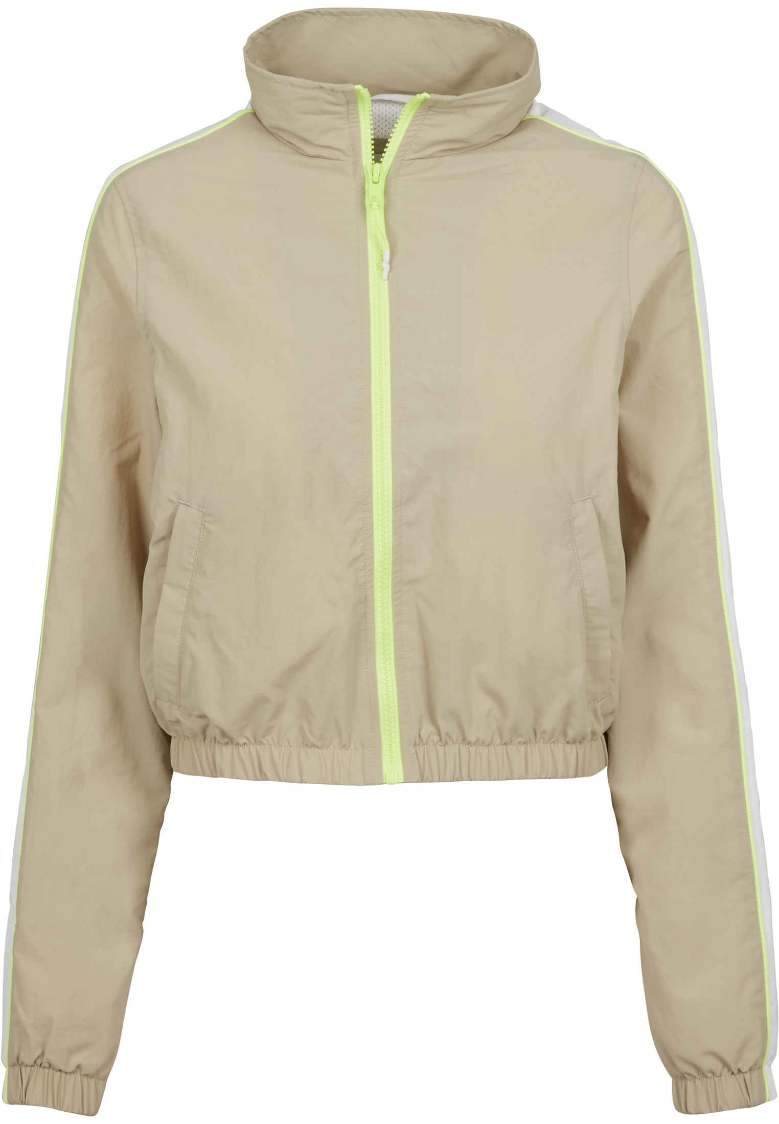 Ladies Short Piped Track Jacket concrete/electriclime L - variant image 7