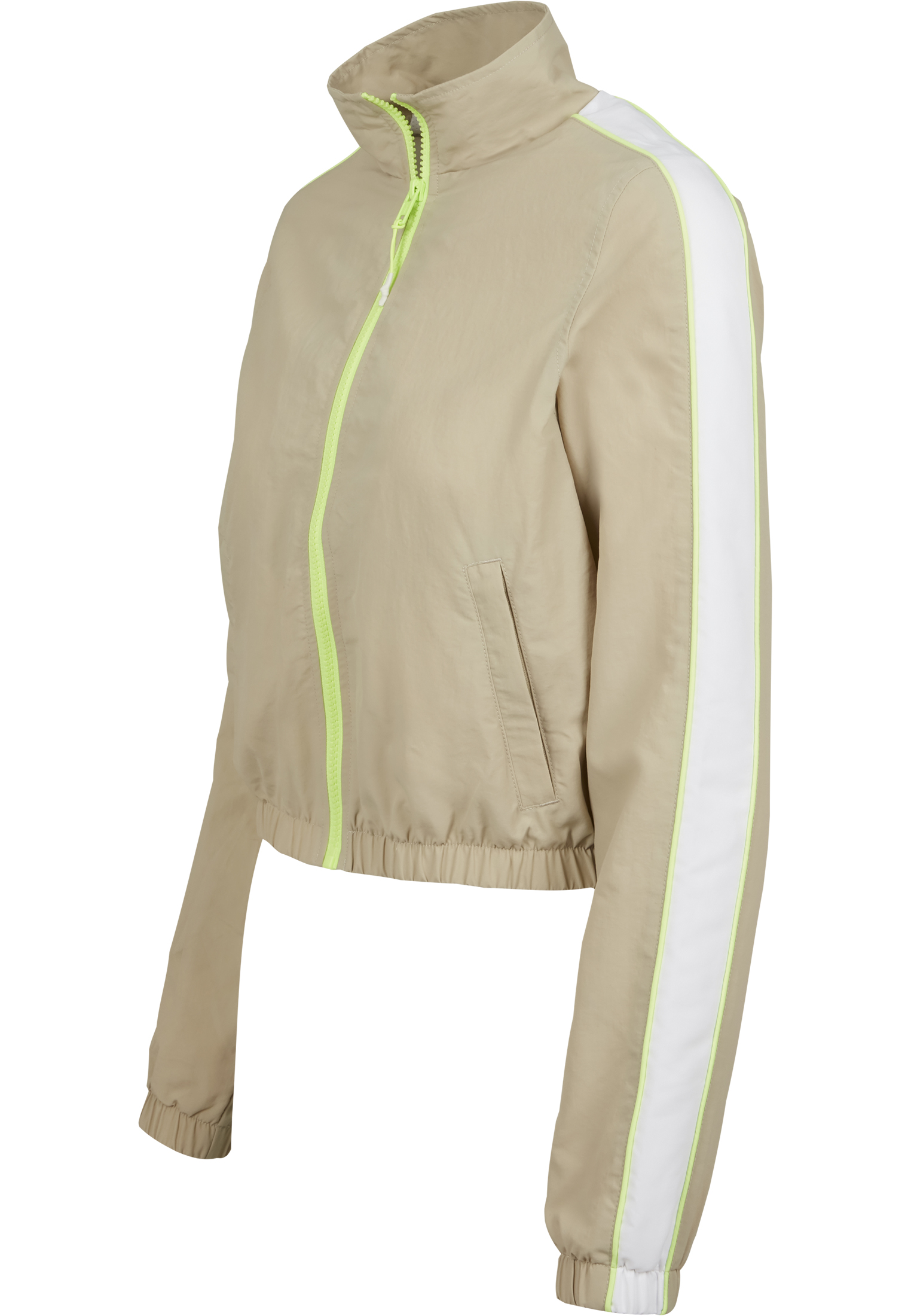 Ladies Short Piped Track Jacket concrete/electriclime L - variant image 8
