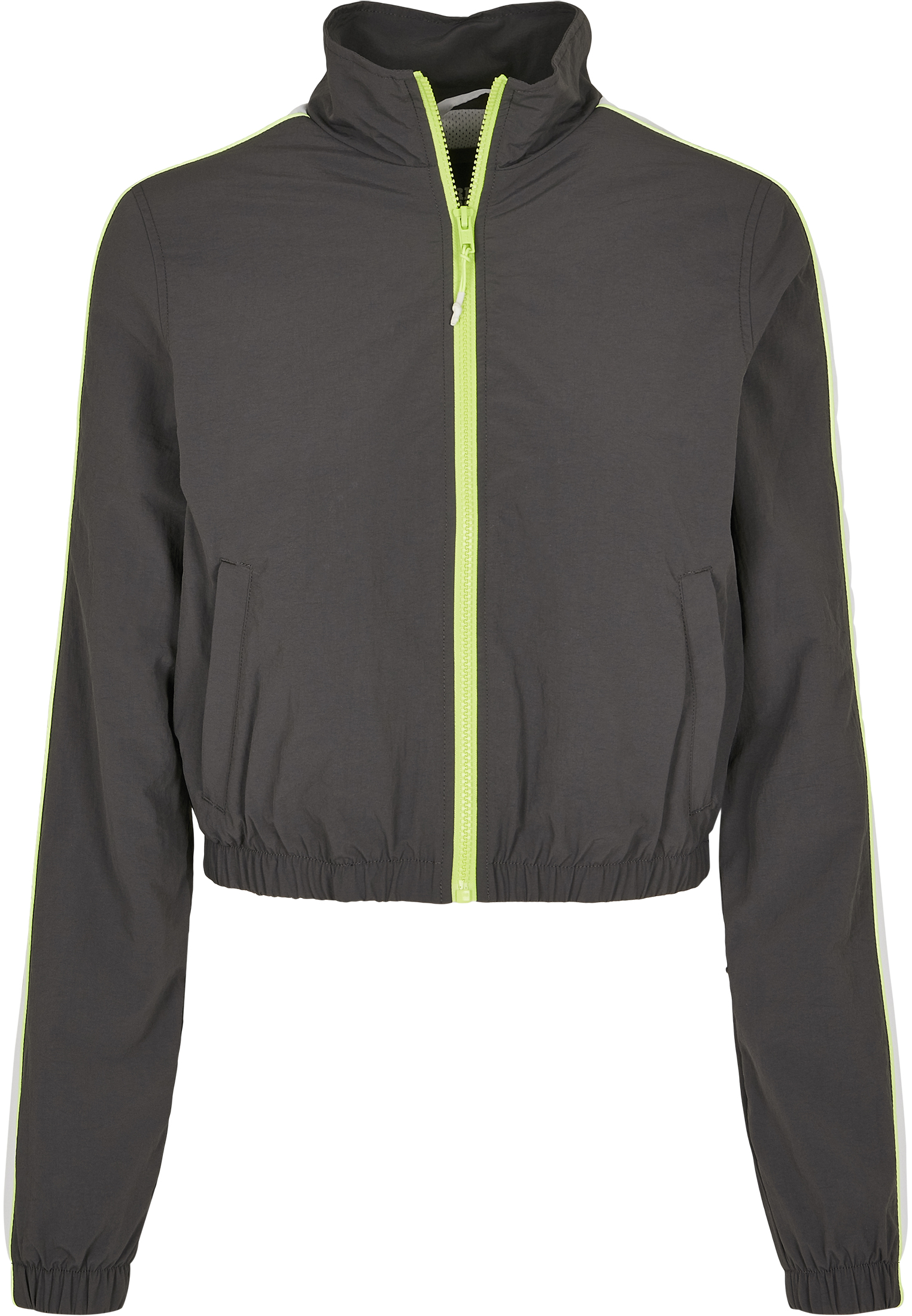 Ladies Short Piped Track Jacket darkshadow/electriclime L - variant image 5