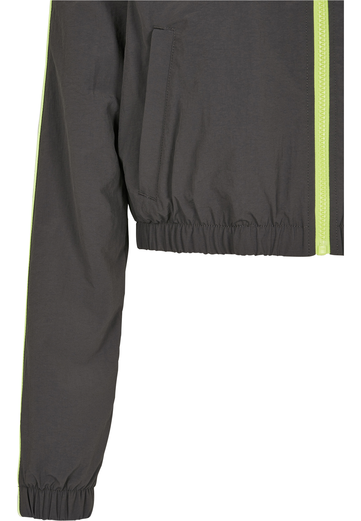 Ladies Short Piped Track Jacket darkshadow/electriclime L - variant image 10