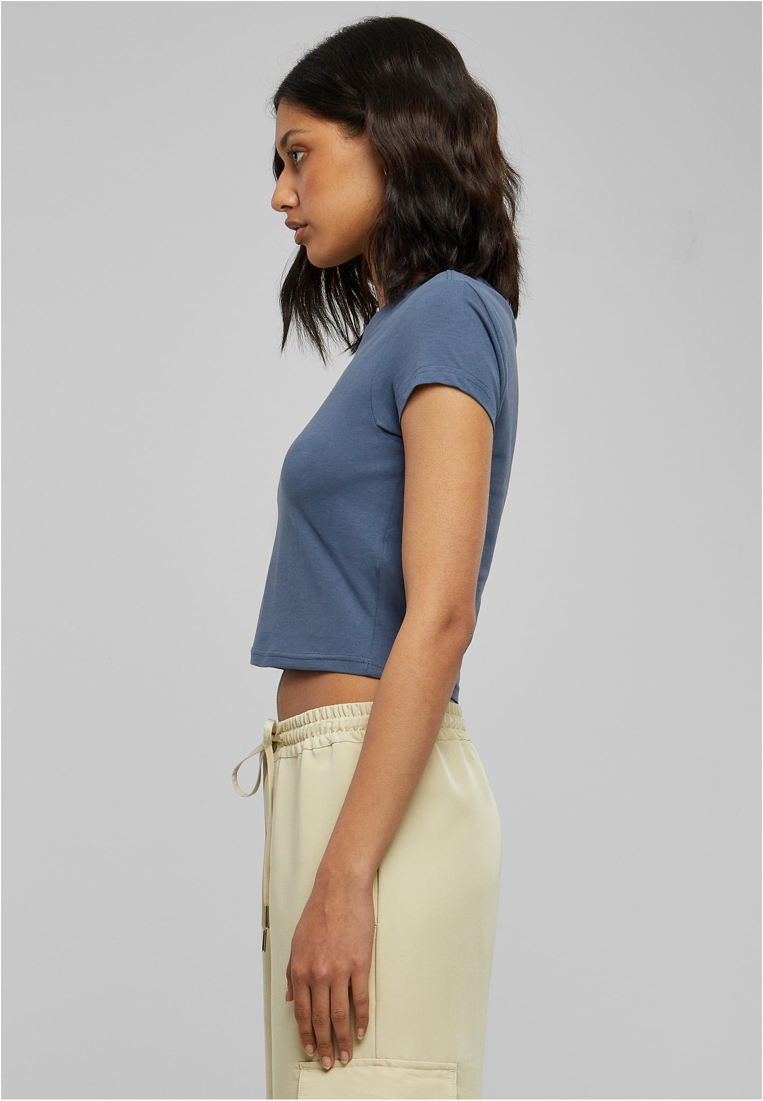 Ladies Stretch Jersey Cropped Tee vintageblue L - variant image 1