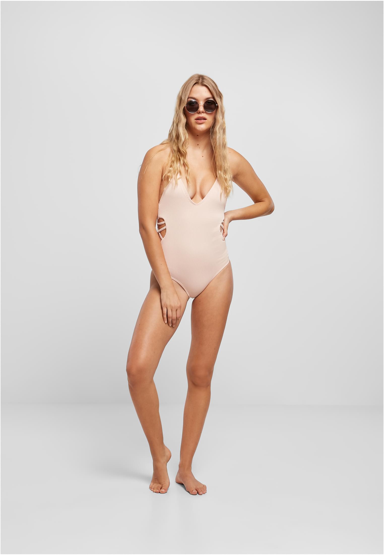 Ladies Rib Swimsuit rose L - variant image 4