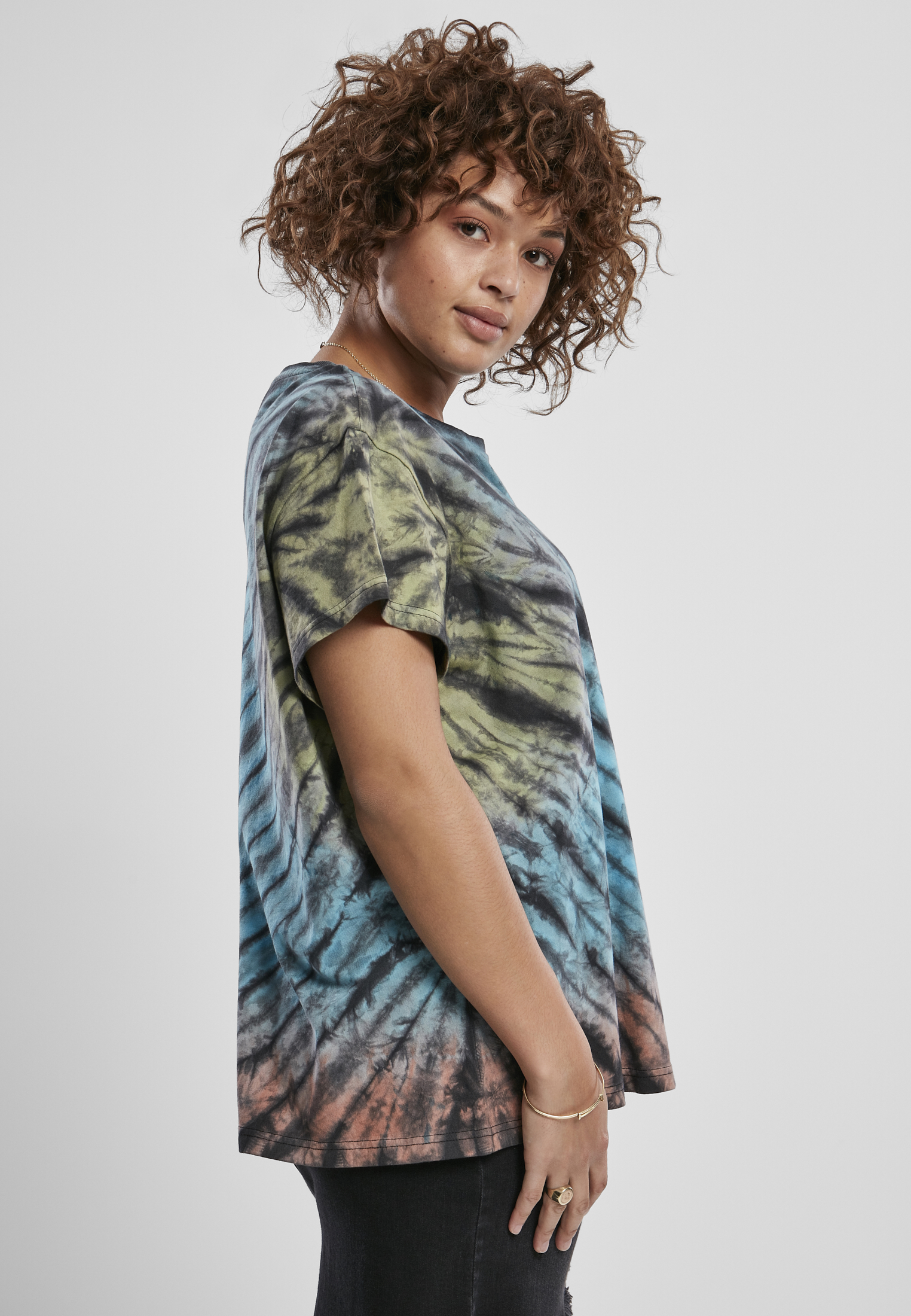 Femmes T-shirt tie-dye boyfriend noir 3XL
 - variant image 3
