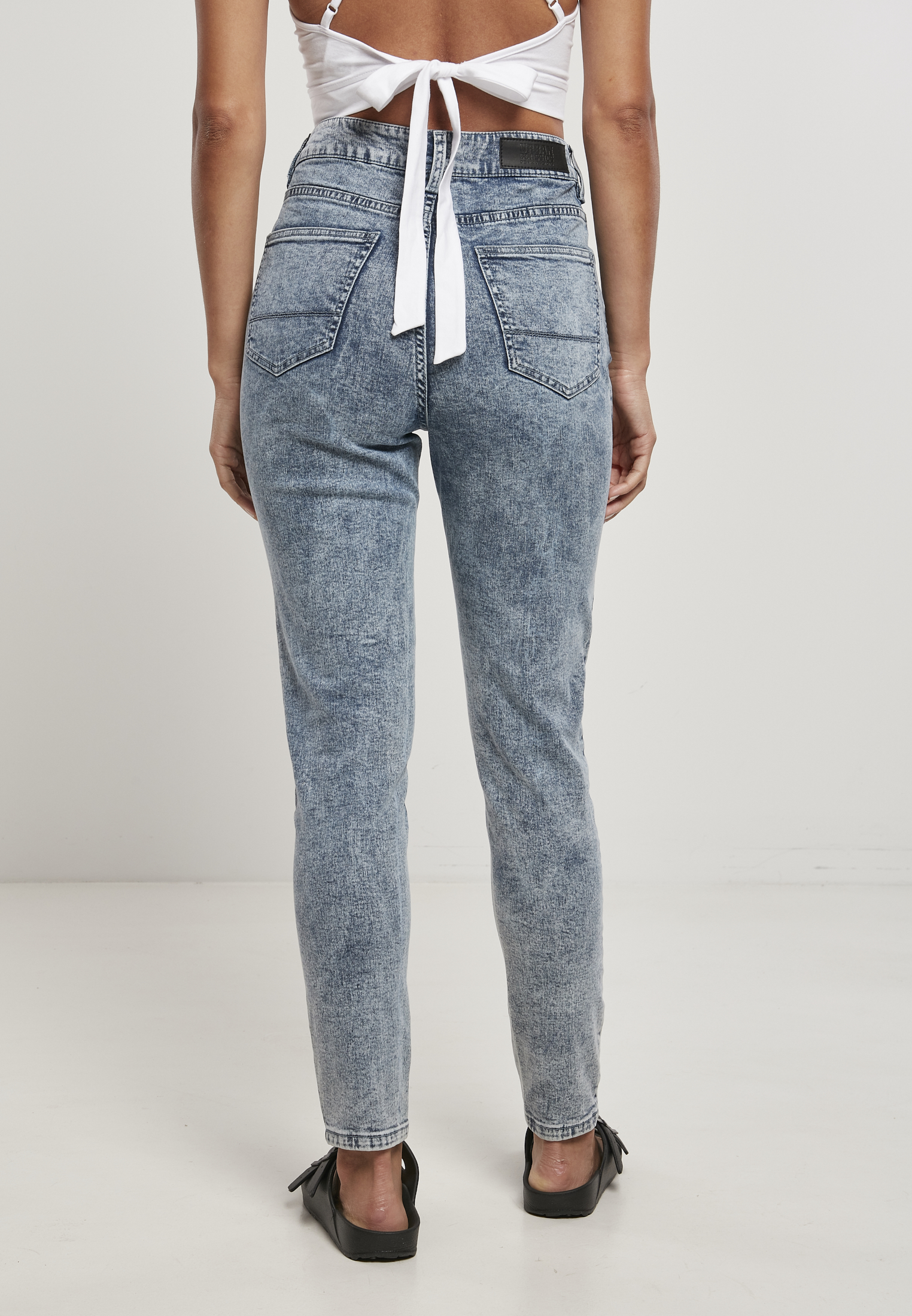 Ladies High Waist Skinny Jeans light skyblue acid washed 30/32 - variant image 2