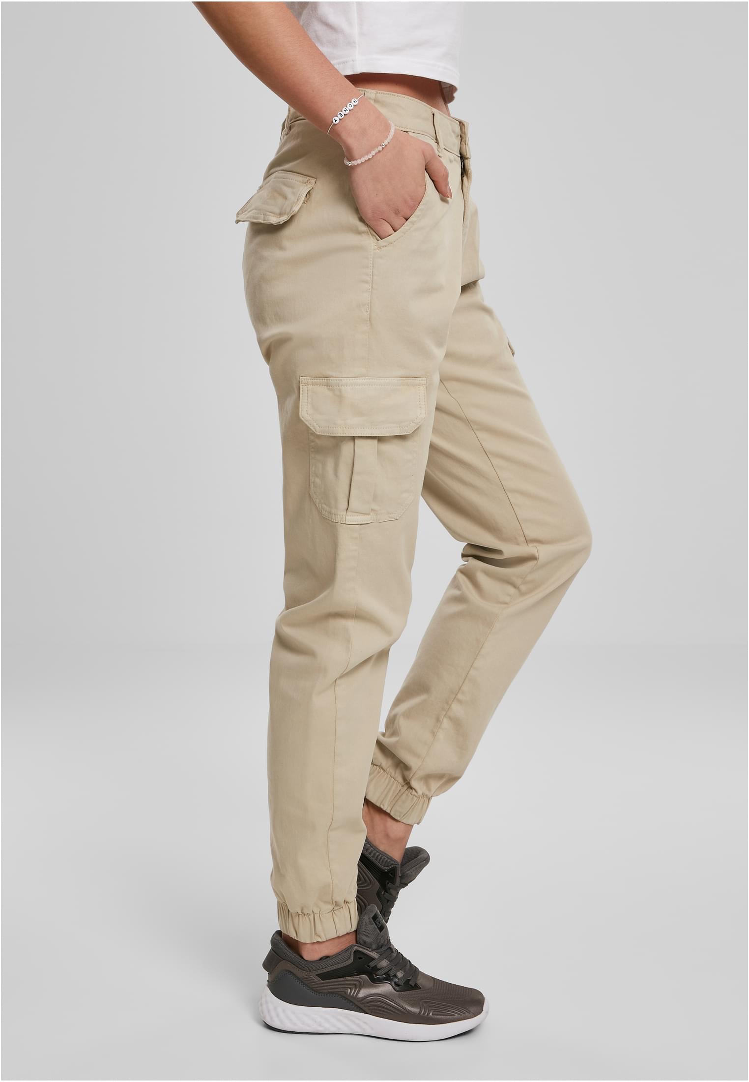 Ladies High Waist Cargo Pants concrete 26 - variant image 3