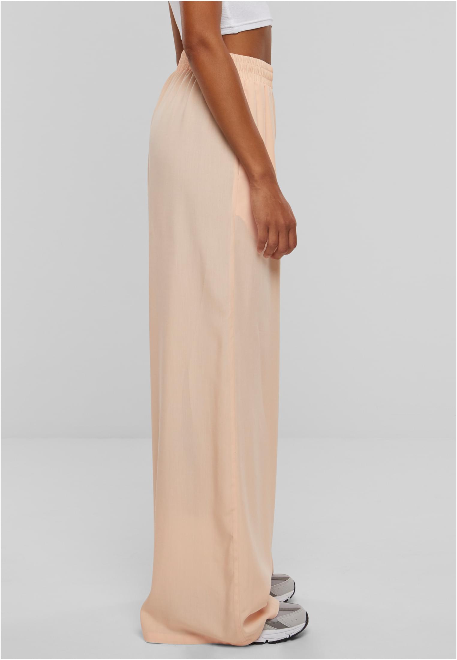 Pantalones de mujer de pierna ancha de viscosa suaves, color melocotón, talla 3XL
 - variant image 3