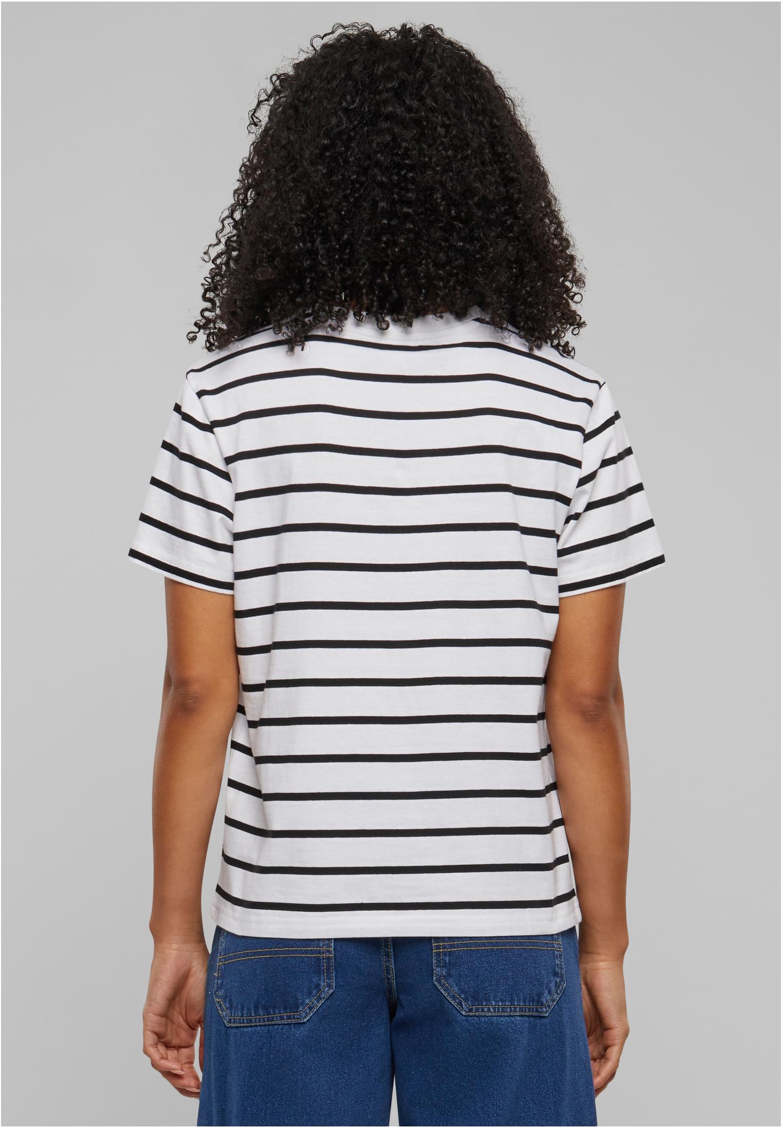 Ladies Striped Boxy Tee black/white 3XL - variant image 2