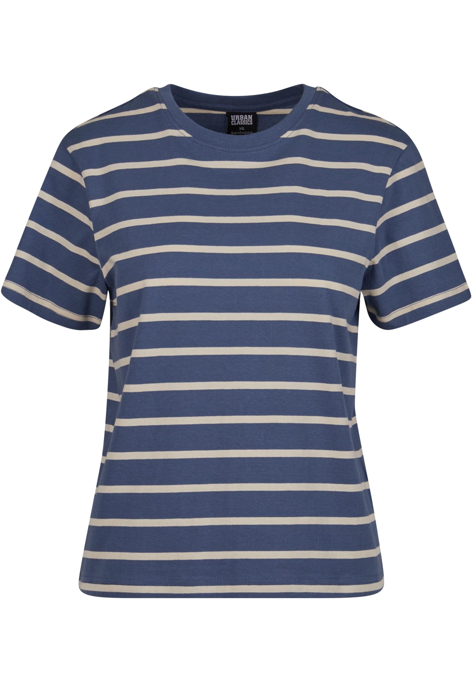 Ladies Striped Boxy Tee whitesand/vintageblue 3XL - variant image 5