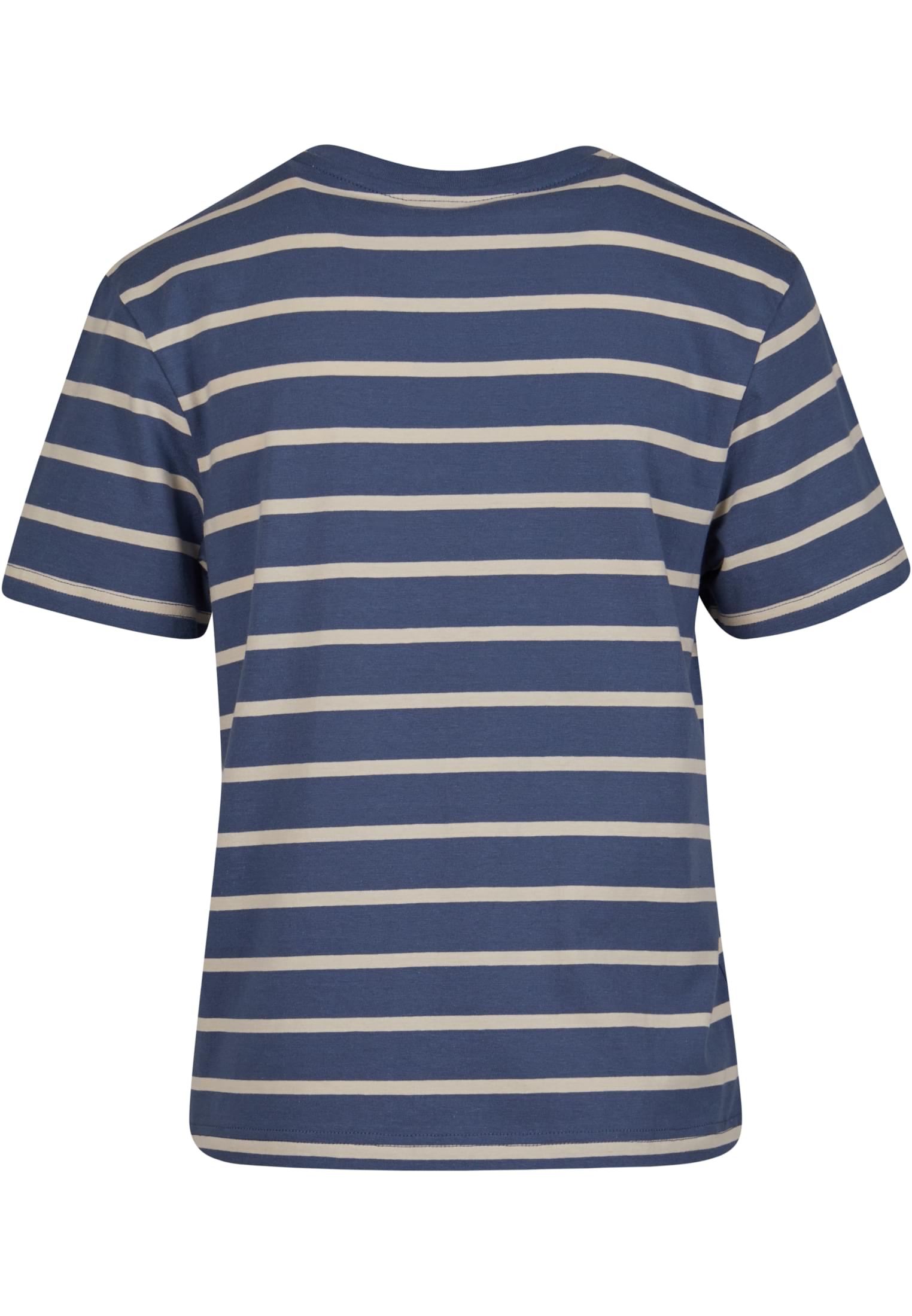 Ladies Striped Boxy Tee whitesand/vintageblue 3XL - variant image 6