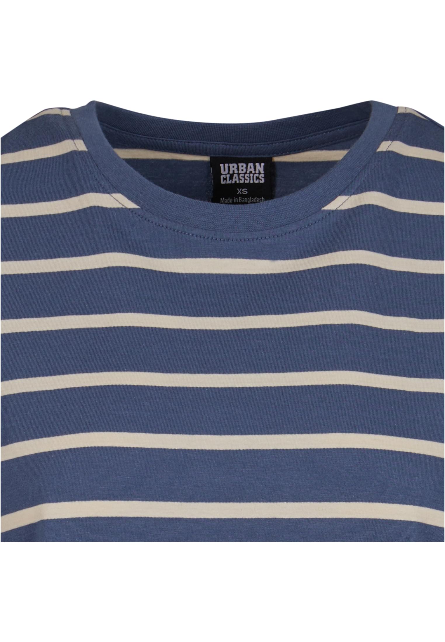 Ladies Striped Boxy Tee whitesand/vintageblue 3XL - variant image 7