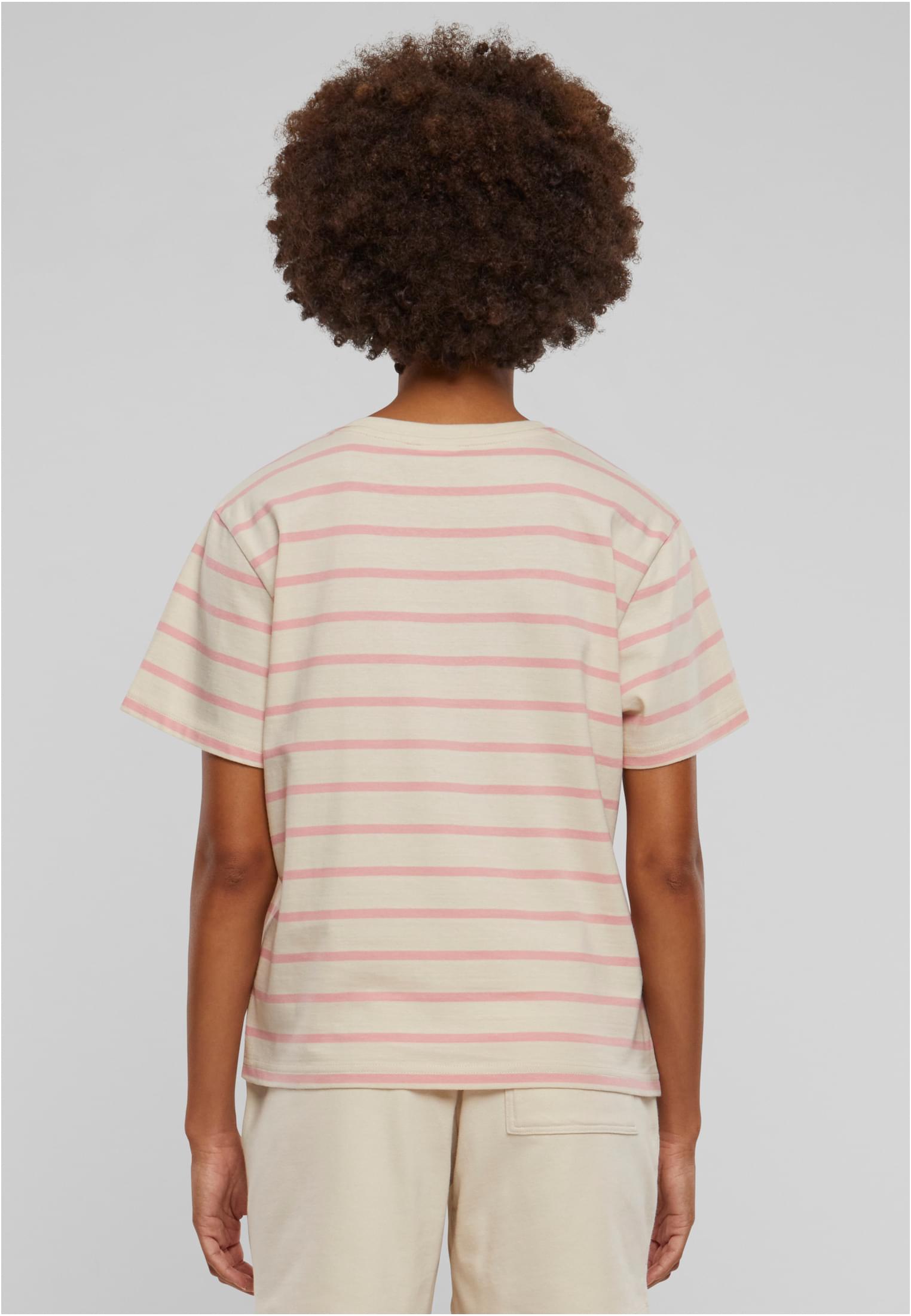 Ladies Striped Boxy Tee lemonadepink/whitesand 3XL - variant image 2