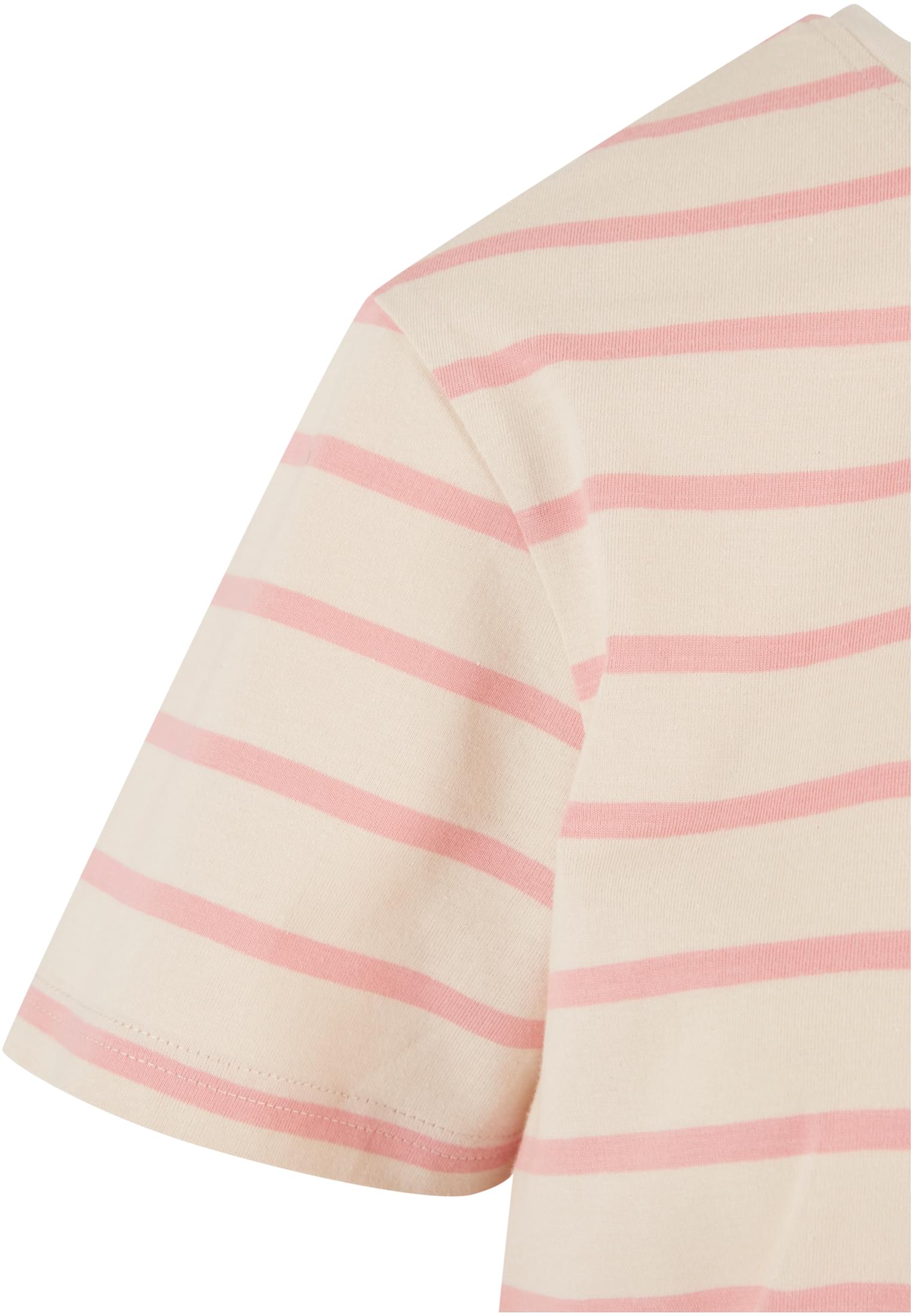 Ladies Striped Boxy Tee lemonadepink/whitesand 3XL - variant image 8