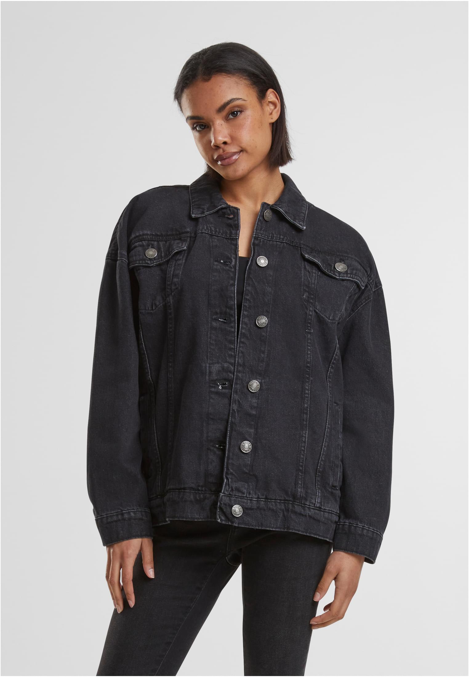 Ladies Oversized 90‘s Denim Jacket black washed 3XL - alternate variant 1
