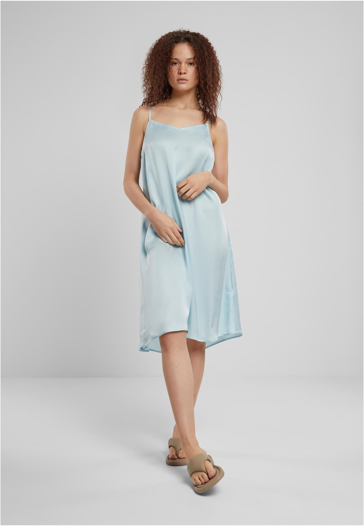 Ladies Viscose Satin Slip Dress oceanblue 3XL - variant image 4