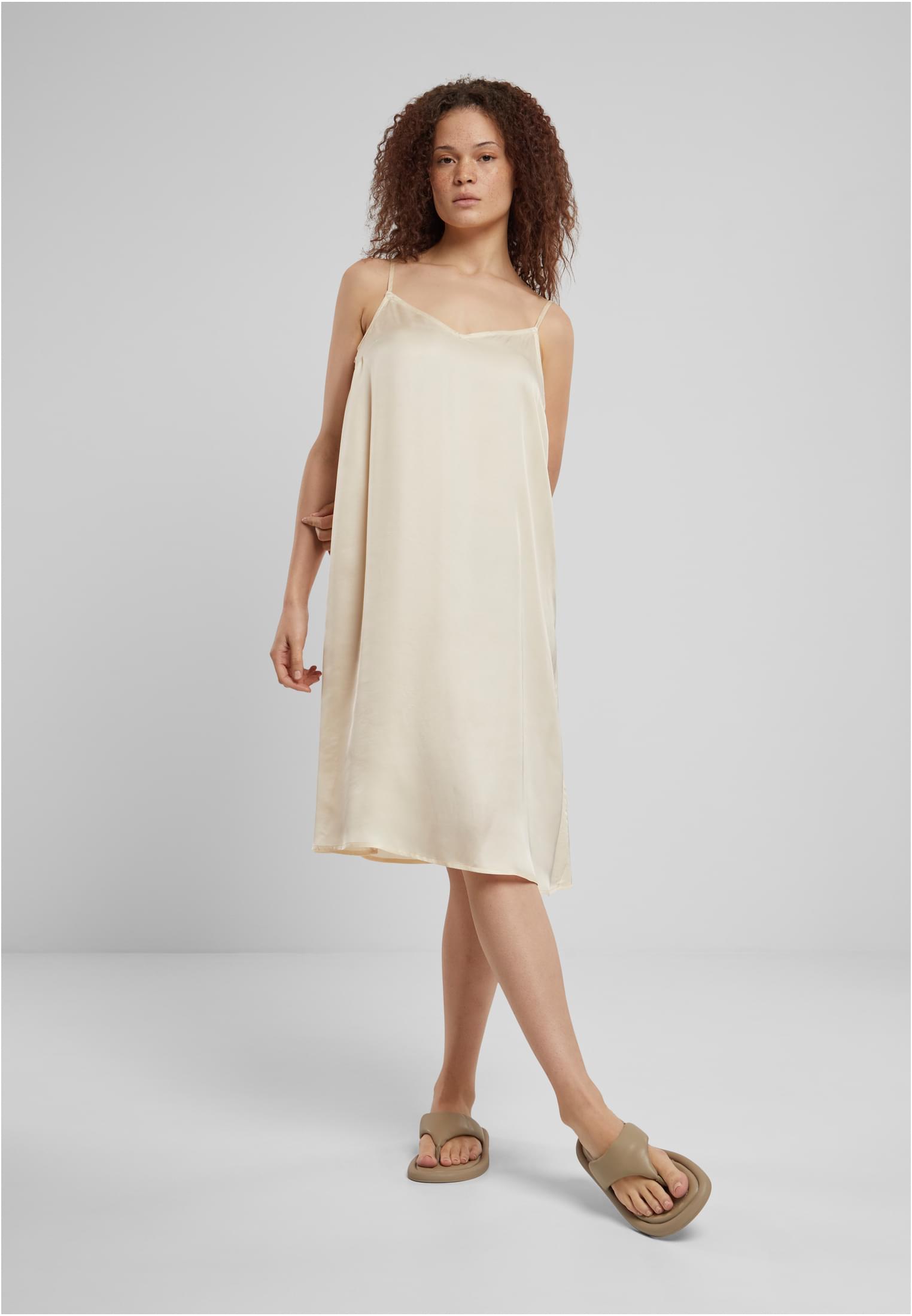 Ladies Viscose Satin Slip Dress whitesand 3XL - variant image 4