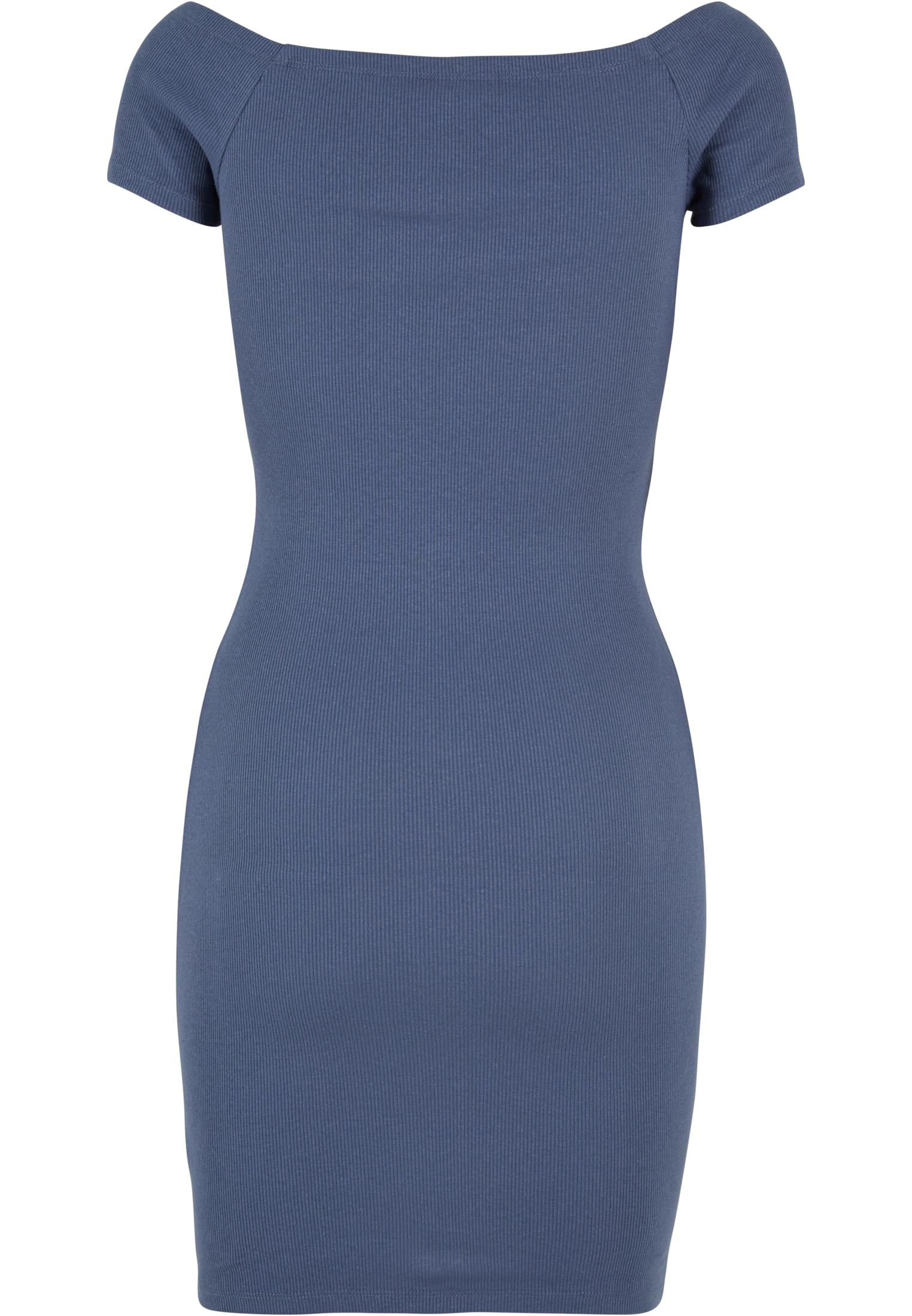 Ladies Off Shoulder Rib Dress vintageblue 3XL - variant image 6