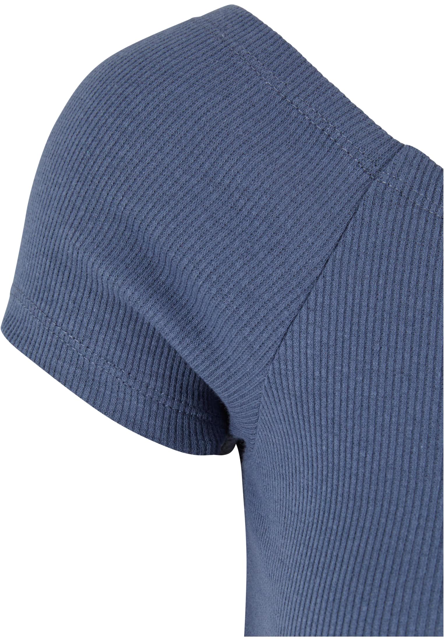 Ladies Off Shoulder Rib Dress vintageblue 3XL - variant image 7