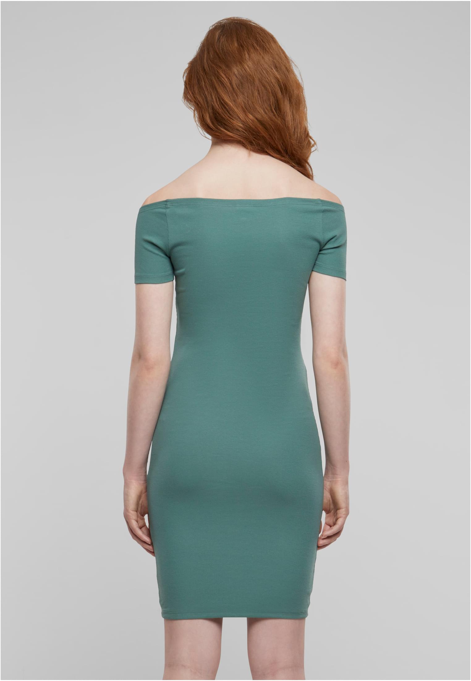Ladies Off Shoulder Rib Dress paleleaf 3XL - variant image 2