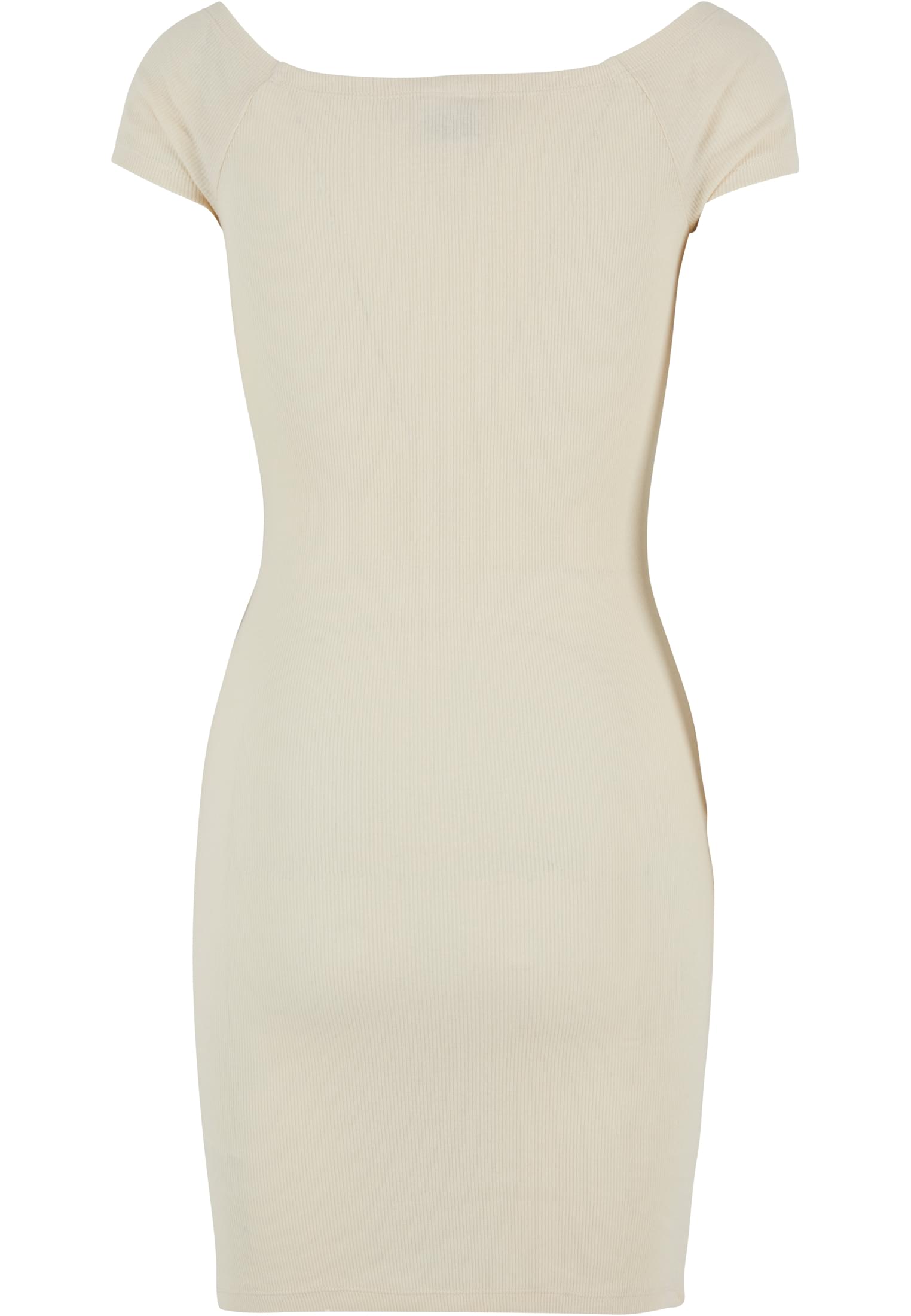 Ladies Off Shoulder Rib Dress whitesand 3XL - variant image 6