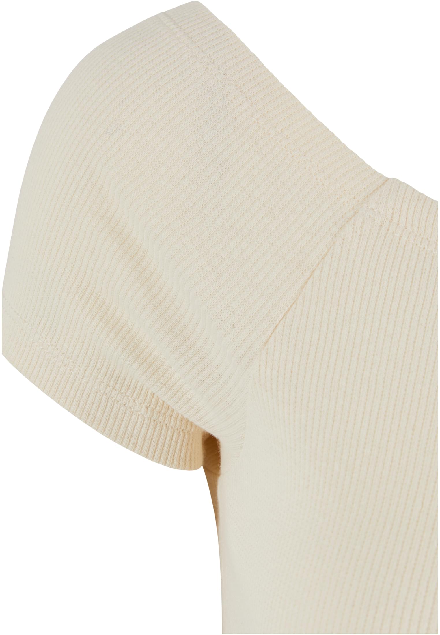 Ladies Off Shoulder Rib Dress whitesand 3XL - variant image 7