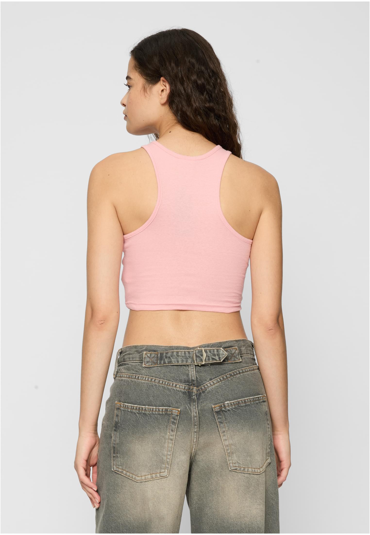 女性短袖  ribbed 上衣 2 套 柠檬粉 + 白色 3XL
 - variant image 2