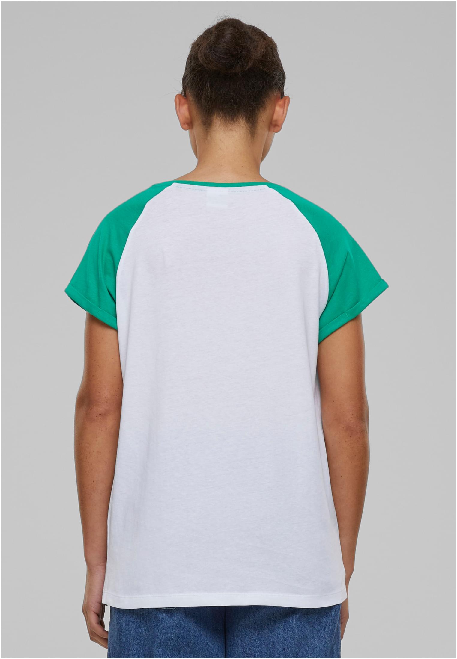 T-shirts Contrast Raglan Blanc/vert-forêt 3XL
 - variant image 2