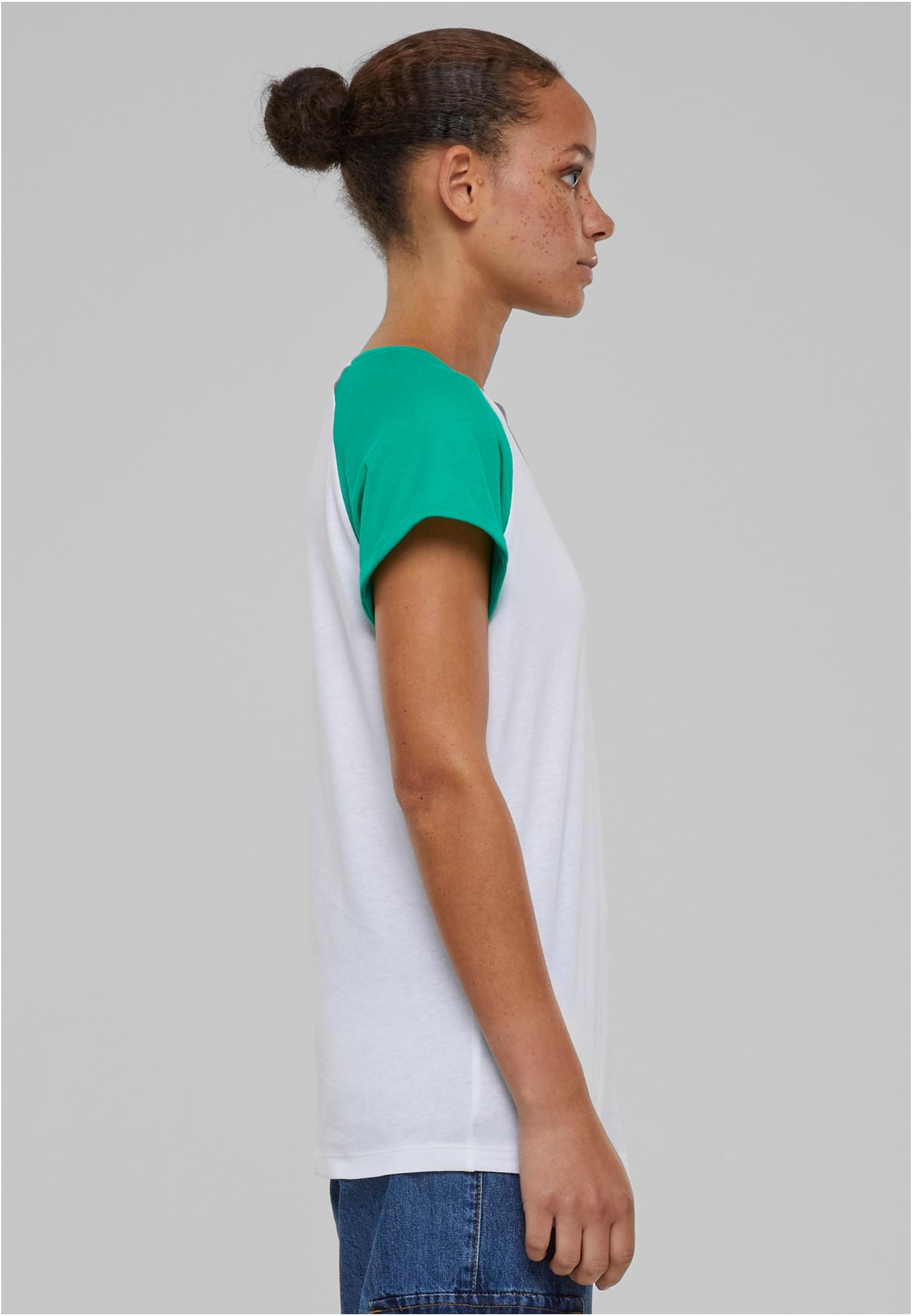 T-shirts Contrast Raglan Blanc/vert-forêt 3XL
 - variant image 3