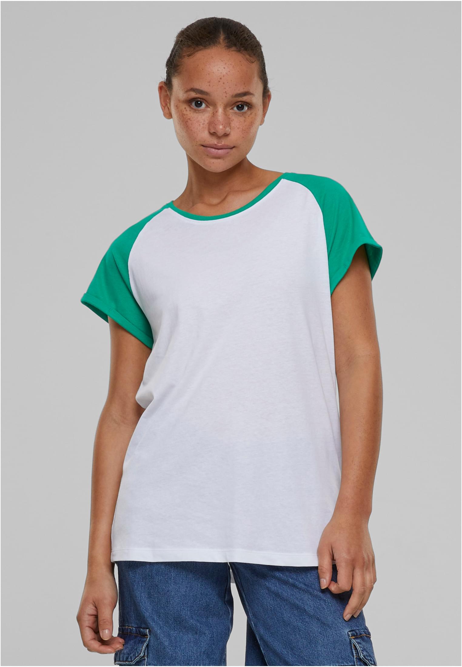 T-shirts Contrast Raglan Blanc/vert-forêt 3XL
 - alternate variant 15