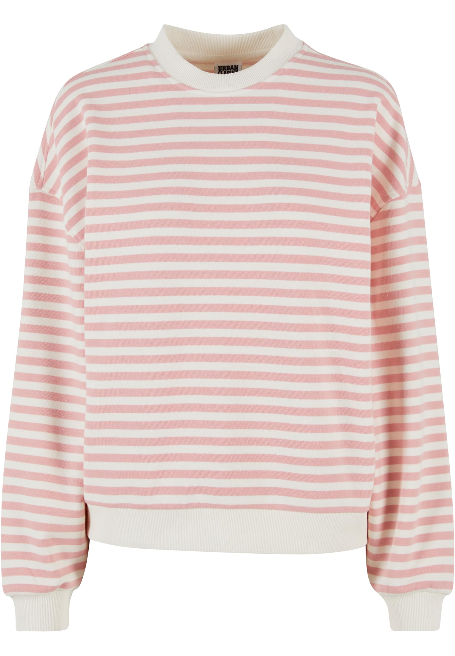 Ladies Oversized Striped Crewneck lemonadepink/whitesand 3XL - variant image 5