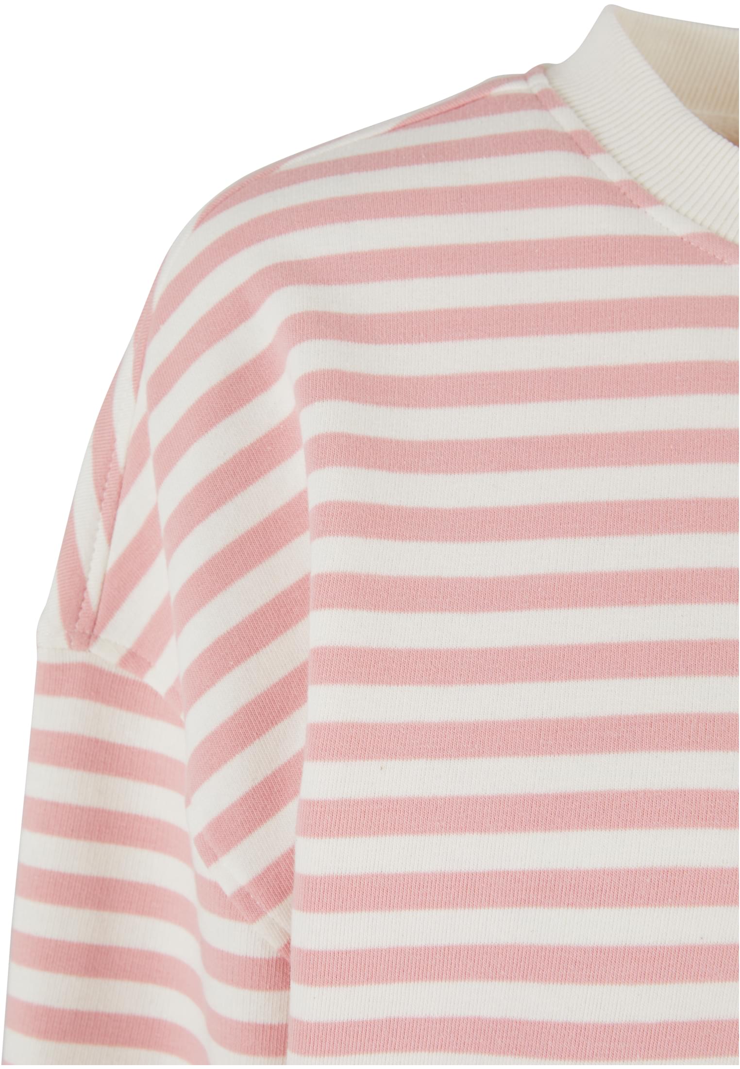 Ladies Oversized Striped Crewneck lemonadepink/whitesand 3XL - variant image 8