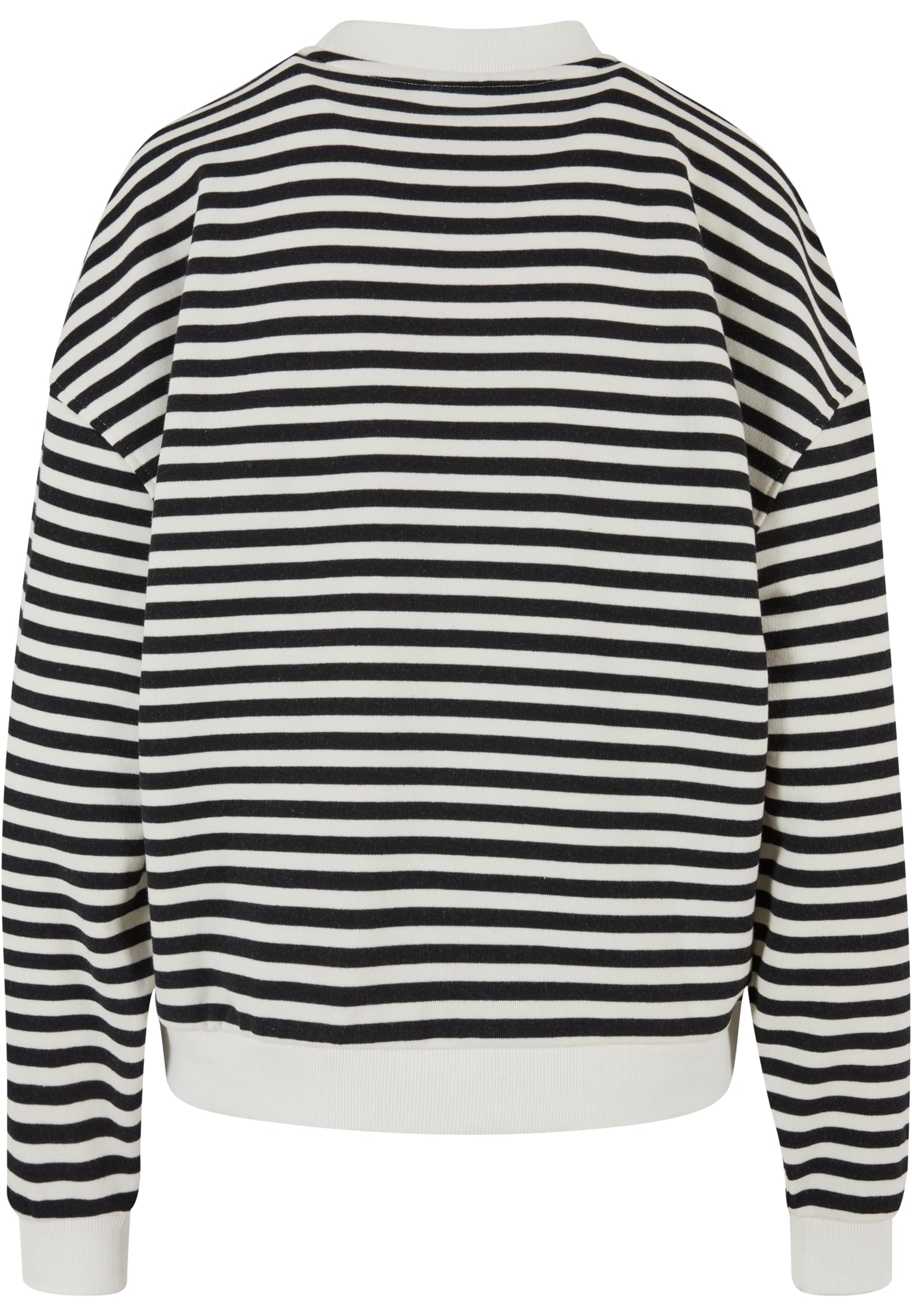 Ladies Oversized Striped Crewneck black/whitesand 3XL - variant image 4