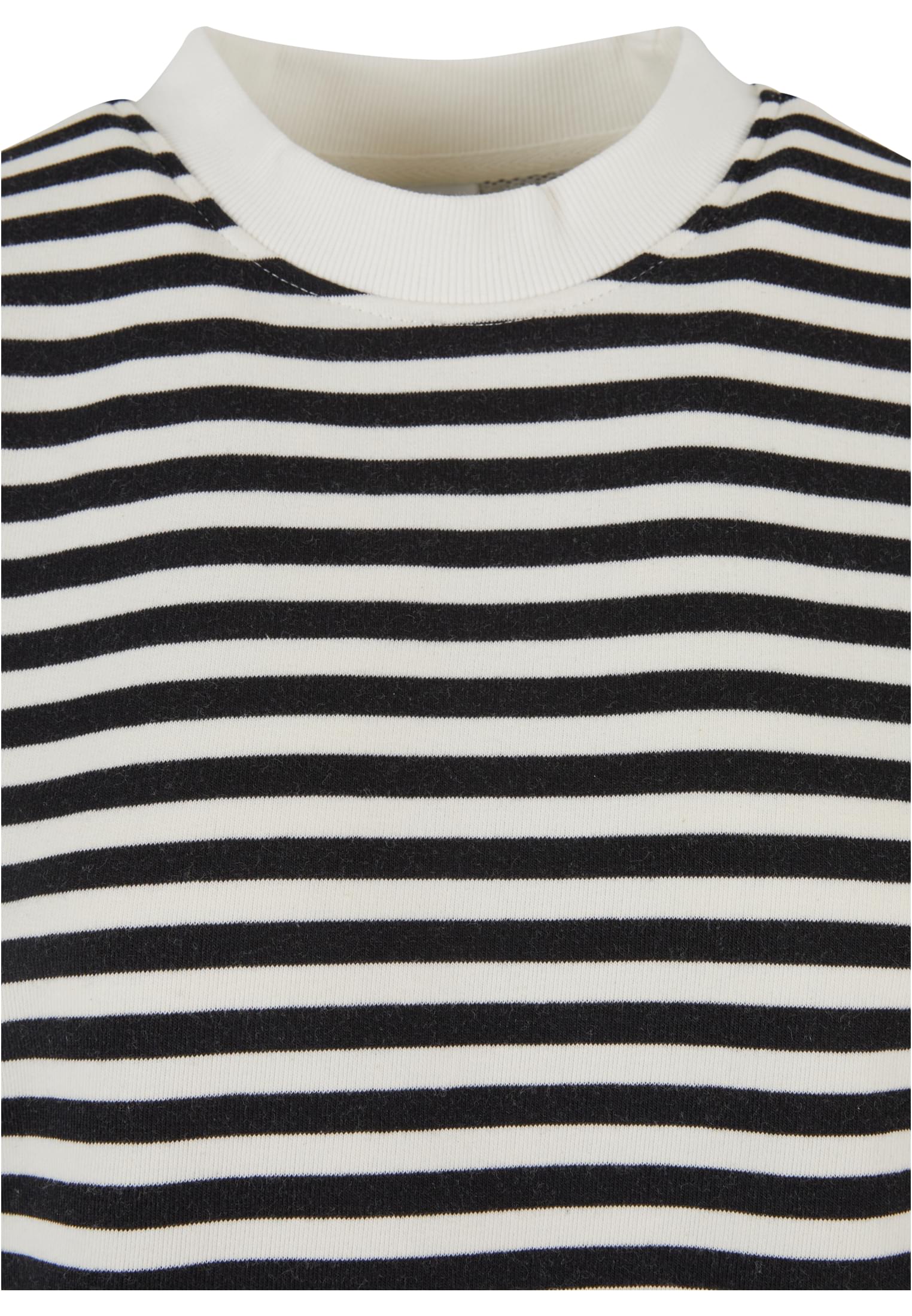 Ladies Oversized Striped Crewneck black/whitesand 3XL - variant image 5