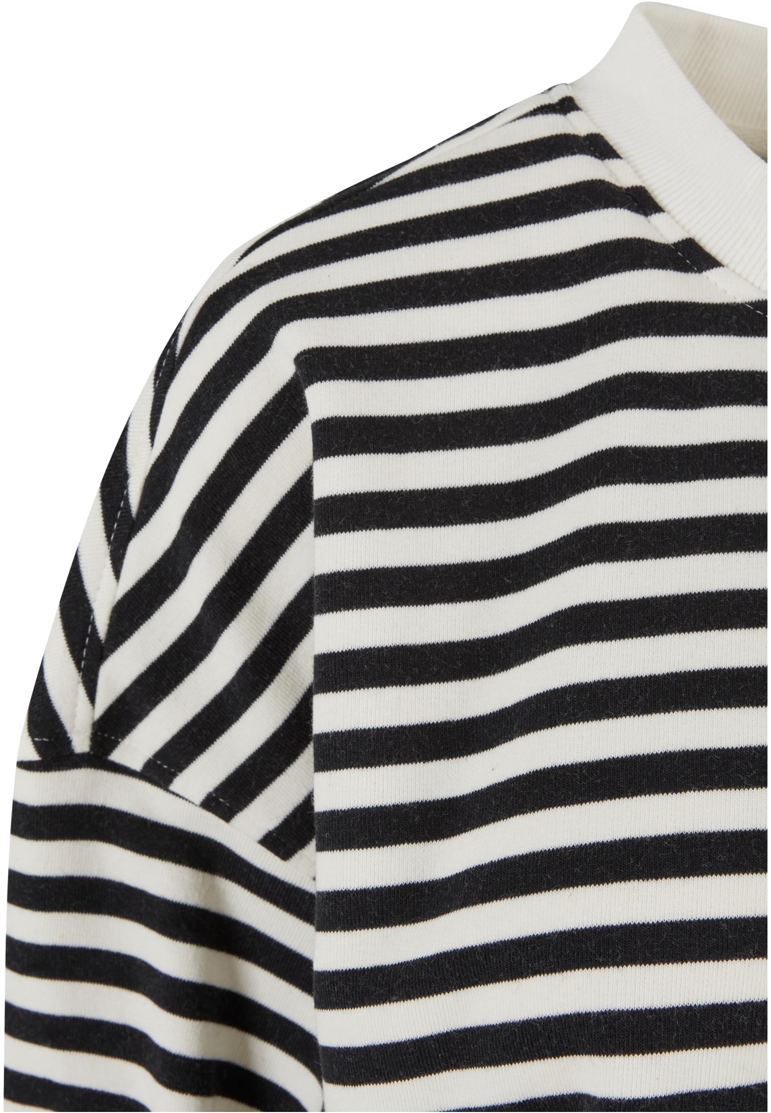 Ladies Oversized Striped Crewneck black/whitesand 3XL - variant image 6