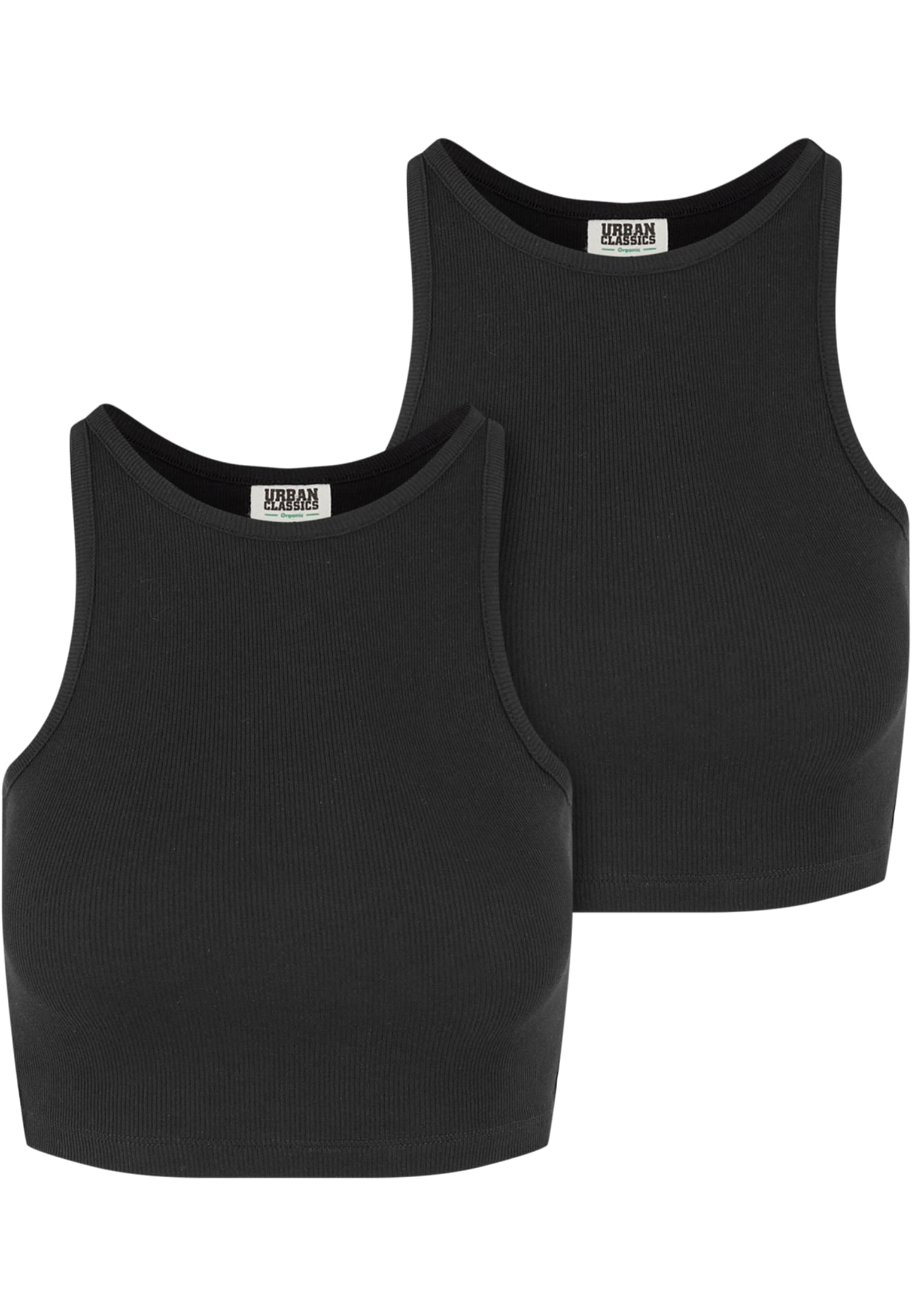 Ladies Organic Cropped Rib Top 2-Pack black/black 3XL - variant image 4